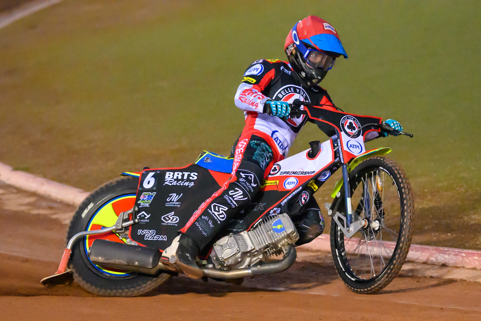 Tate Zischke of Belle Vue Aces   in action during the Knockout Cup, Northern Section match between Belle Vue Aces and Sheffield Tigers at the National Speedway Stadium, Manchester on Monday 30th March 2026. (Photo: Ian Charles | MI News)