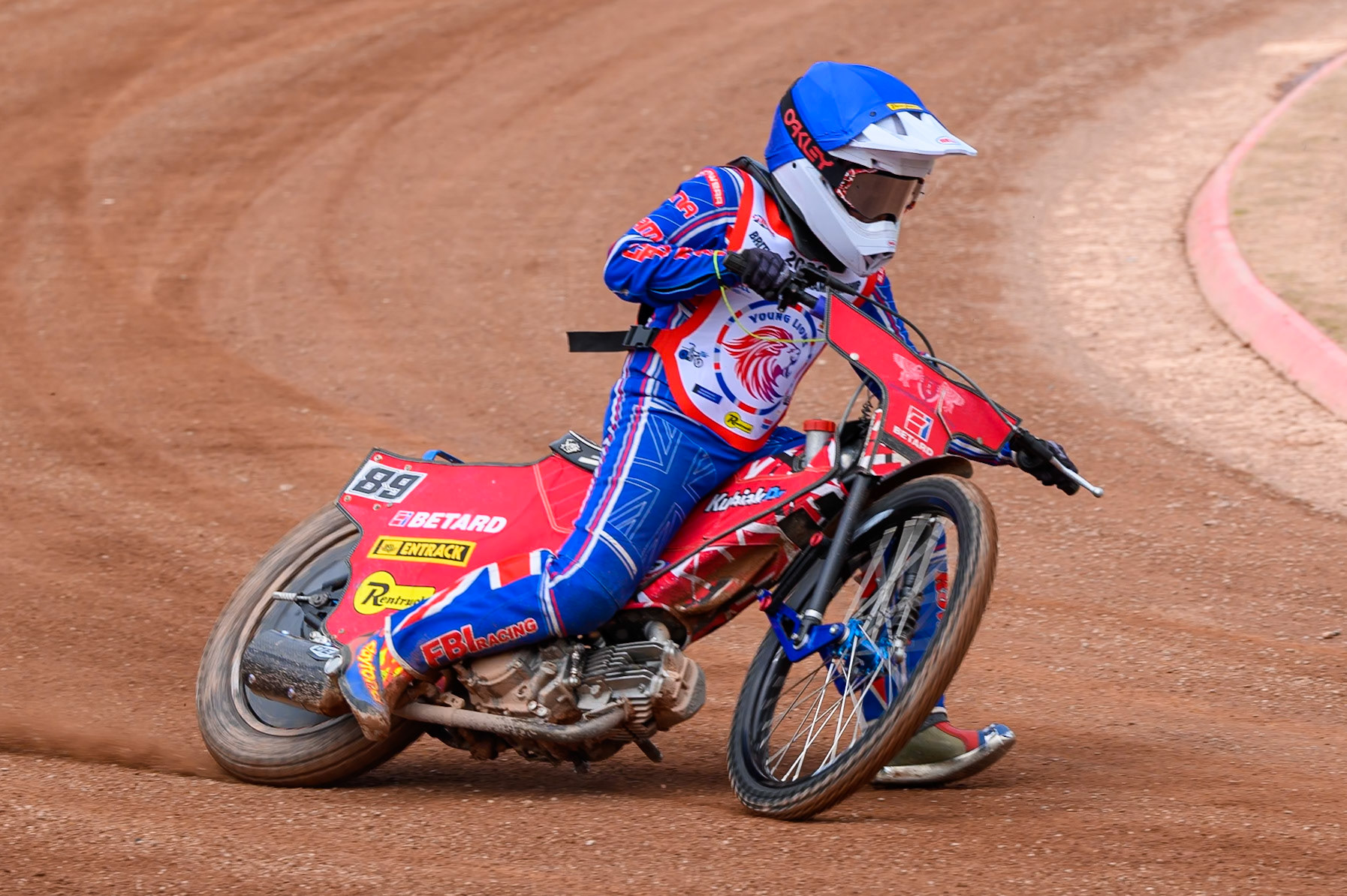 125cc SUPPORT CLASS Aston Knott (89) in action during the British Youth Championship (125cc) at the National Speedway Stadium, Manchester on Sunday 19th July 2026. (Photo: Ian Charles | MI News)