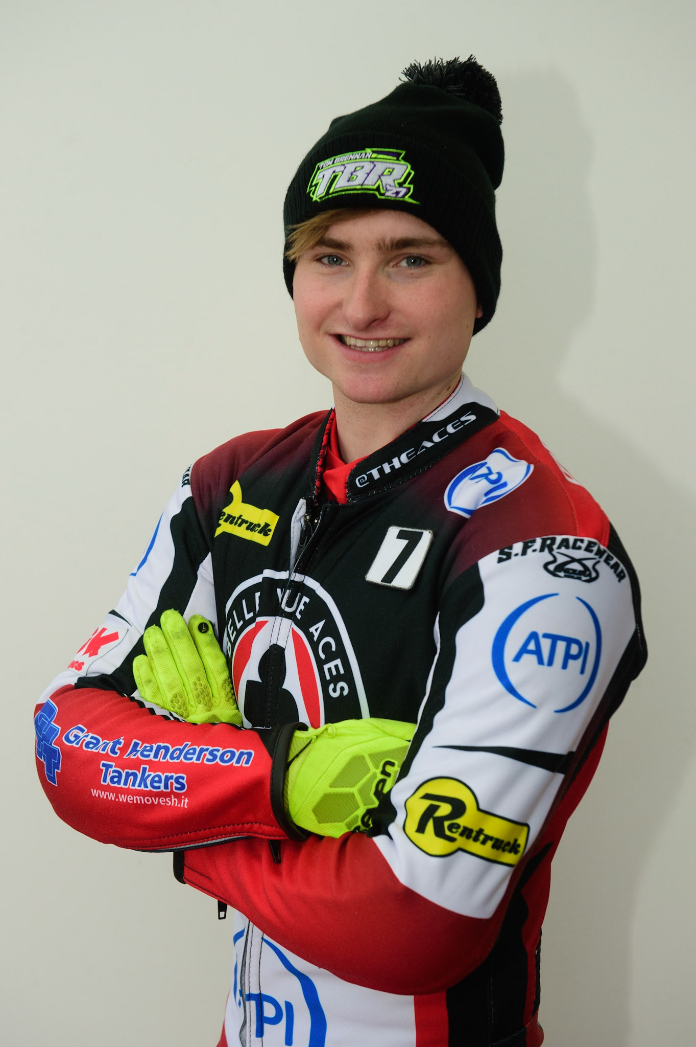 MANCHESTER, UK. APRIL 12TH: Tom Brennan, Belle Vue Aces’ Rising Star at the Discovery Networks Eurosport Speedway Season Launch at the National Speedway Stadium, Manchester on Tuesday 12th April 2022 (Credit: Ian Charles | MI News)