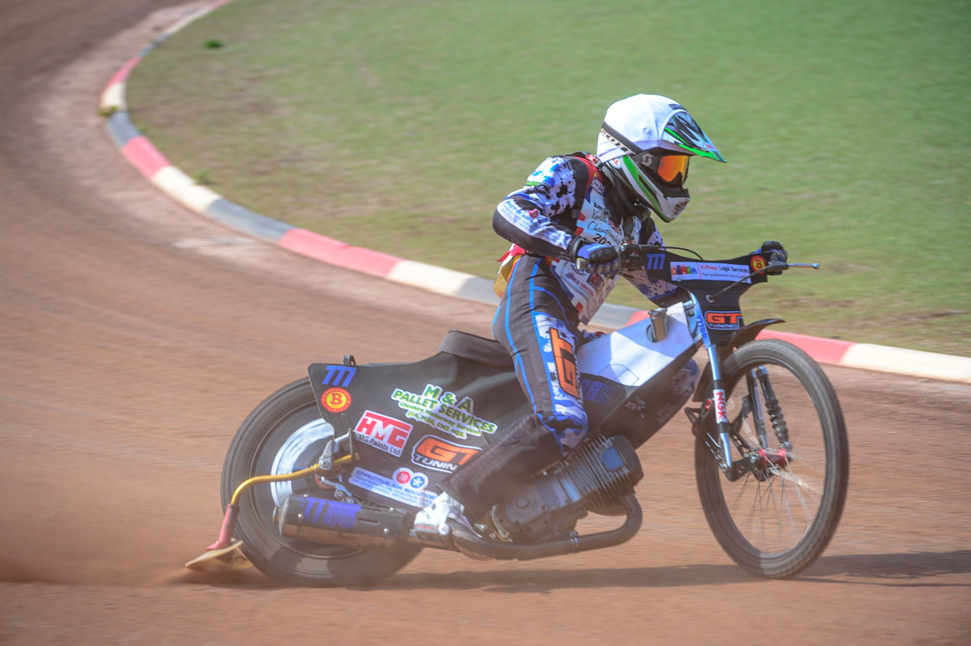MANCHESTER, UK. JUN 3RD Billy Budd (777) in action  during the British Youth Speedway Championship (Round 4)  at the National Speedway Stadium, Manchester on Friday 3rd June 2022. (Credit: Ian Charles | MI News)