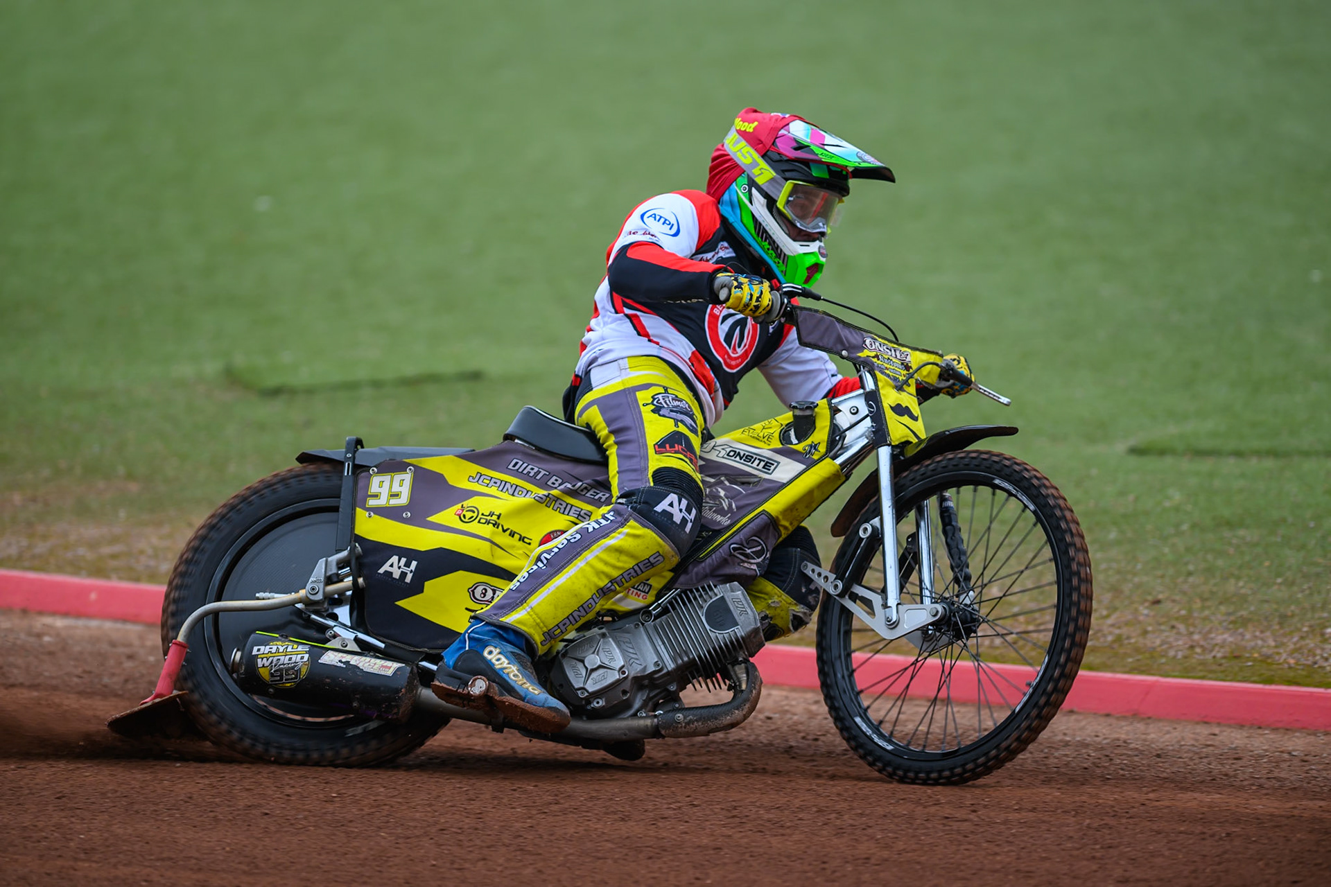 Belle Vue Colts' Guest Rider Dayle Wood in action during the WSRA National Development League match between Belle Vue Colts and Sheffield/Scunthorpe Steelers at the National Speedway Stadium, Manchester on Sunday 12th October 2025. (Photo: Ian Charles | MI News)bel5al