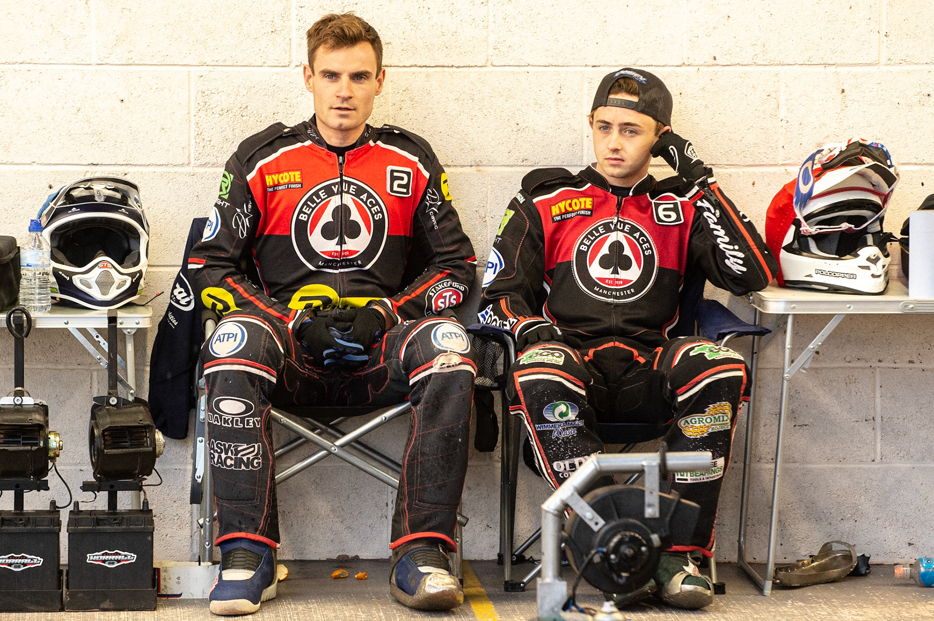 Photo by Ian Charles:

Steve Worrall  (left) and Jaimon Lidsey  before the meeting

Belle Vue Aces v Wolverhampton Wolves, SGB Premiership, National Speedway Stadium, Manchester, Monday, 19, August, 2019