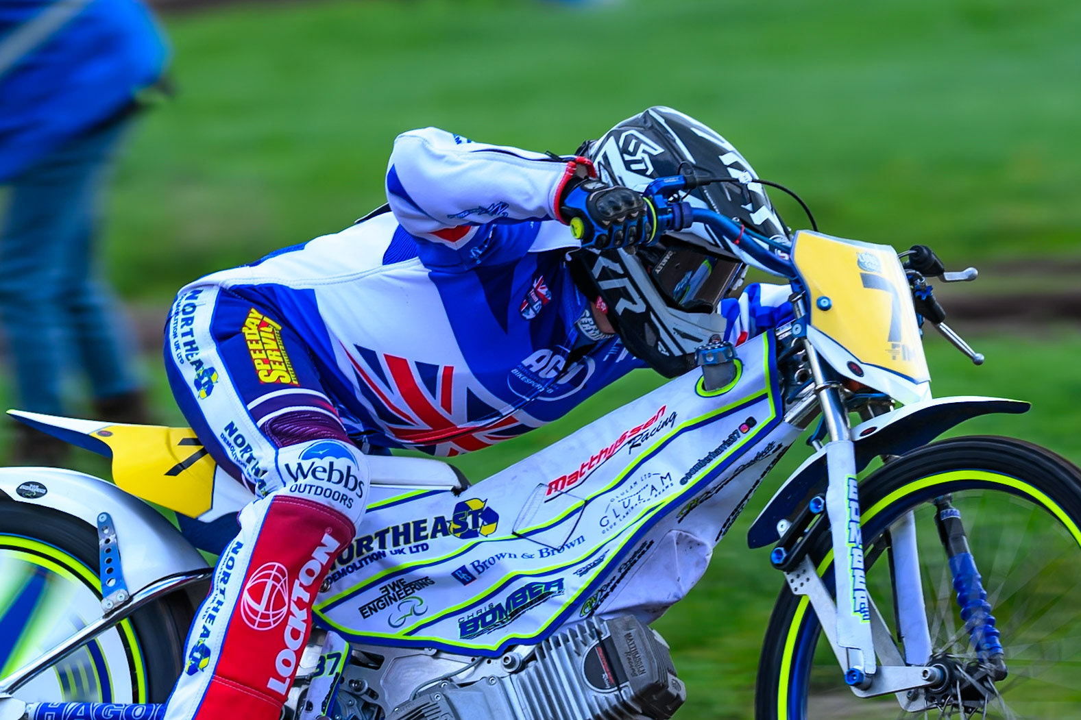 Chris Harris (7) of Great Britain during practice for  the FIM Long Track of Nations 2026 at the Speed Centre Roden in the Netherlands on Sunday 20th September 2026. (Photo: Ian Charles | MI News)
