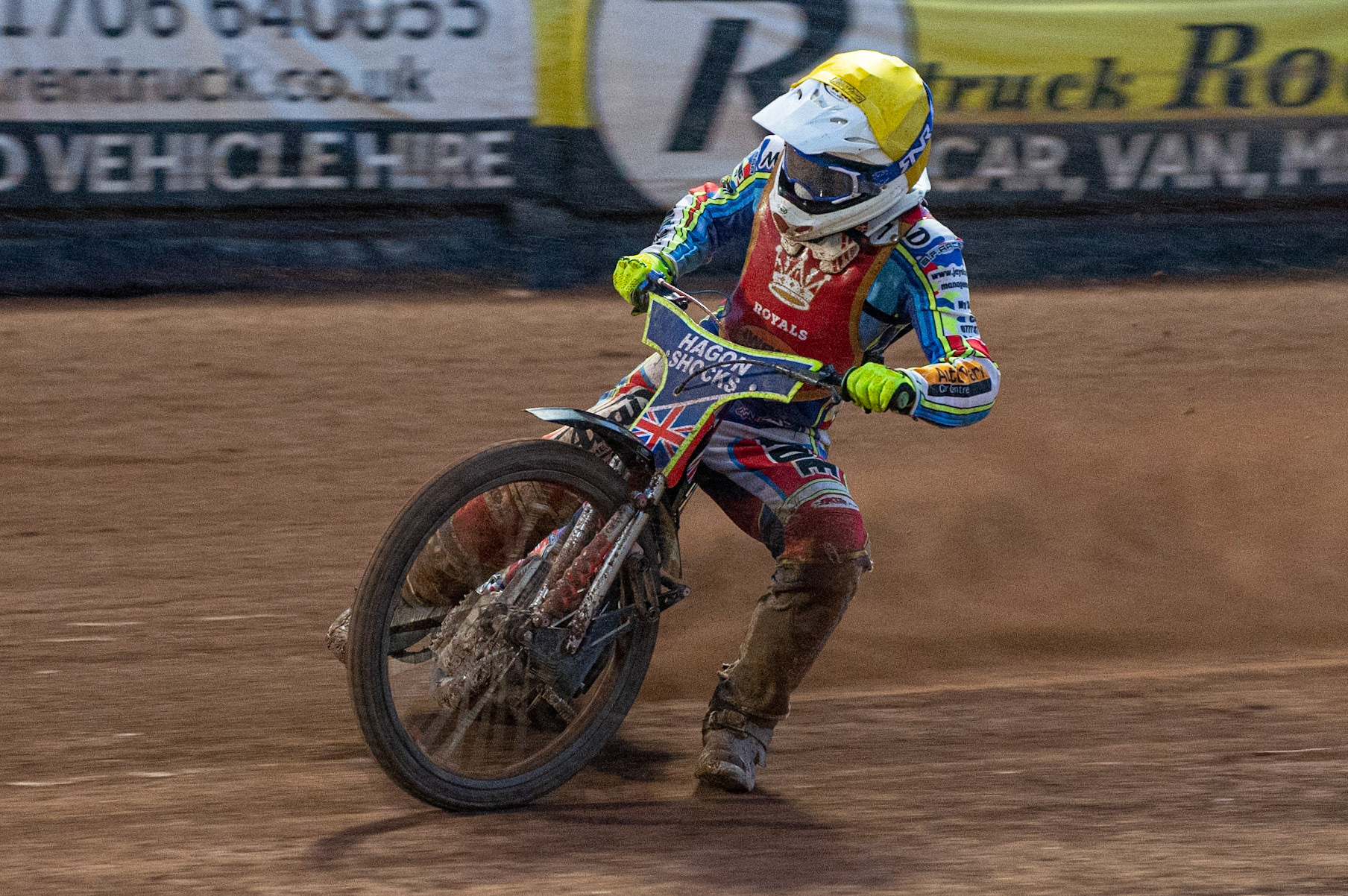MANCHESTER, UK. JULY 2ND  Kent Iwade Garage Royals  top scorer Jake Mulford  in action during the National Development League match between Belle Vue Colts and Kent Royals at the National Speedway Stadium, Manchester on Friday 2nd July 2021. (Credit: Ian Charles | MI News)