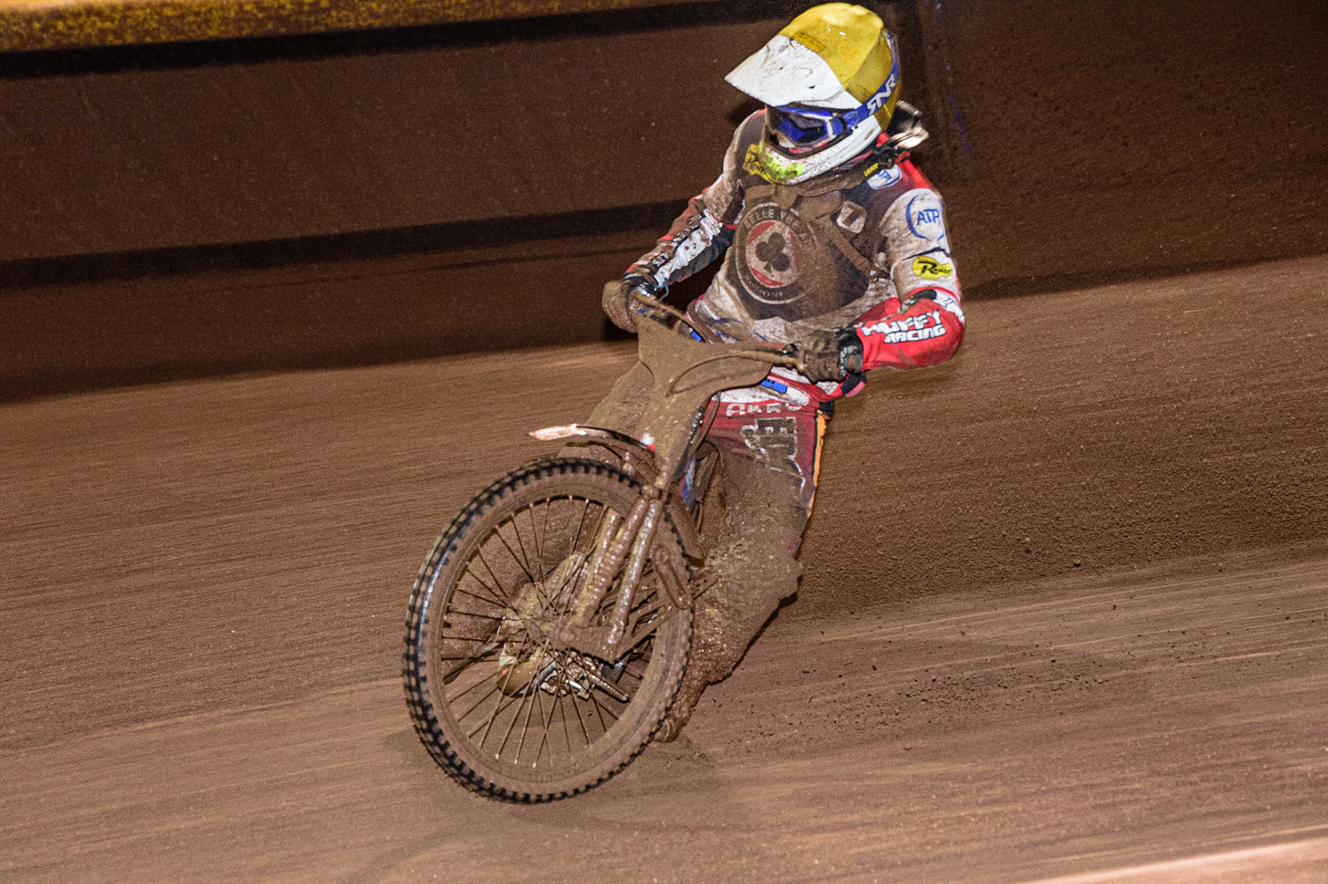 Jake Mulford  of Belle Vue ‘ATPI’ Aces in action  during the Sheffield Tigers vs Belle Vue Aces meeting in the SGP Premiership at Owlerton Stadium, Sheffield on Thursday 23rd March 2023. (Photo: Ian Charles | MI News)
