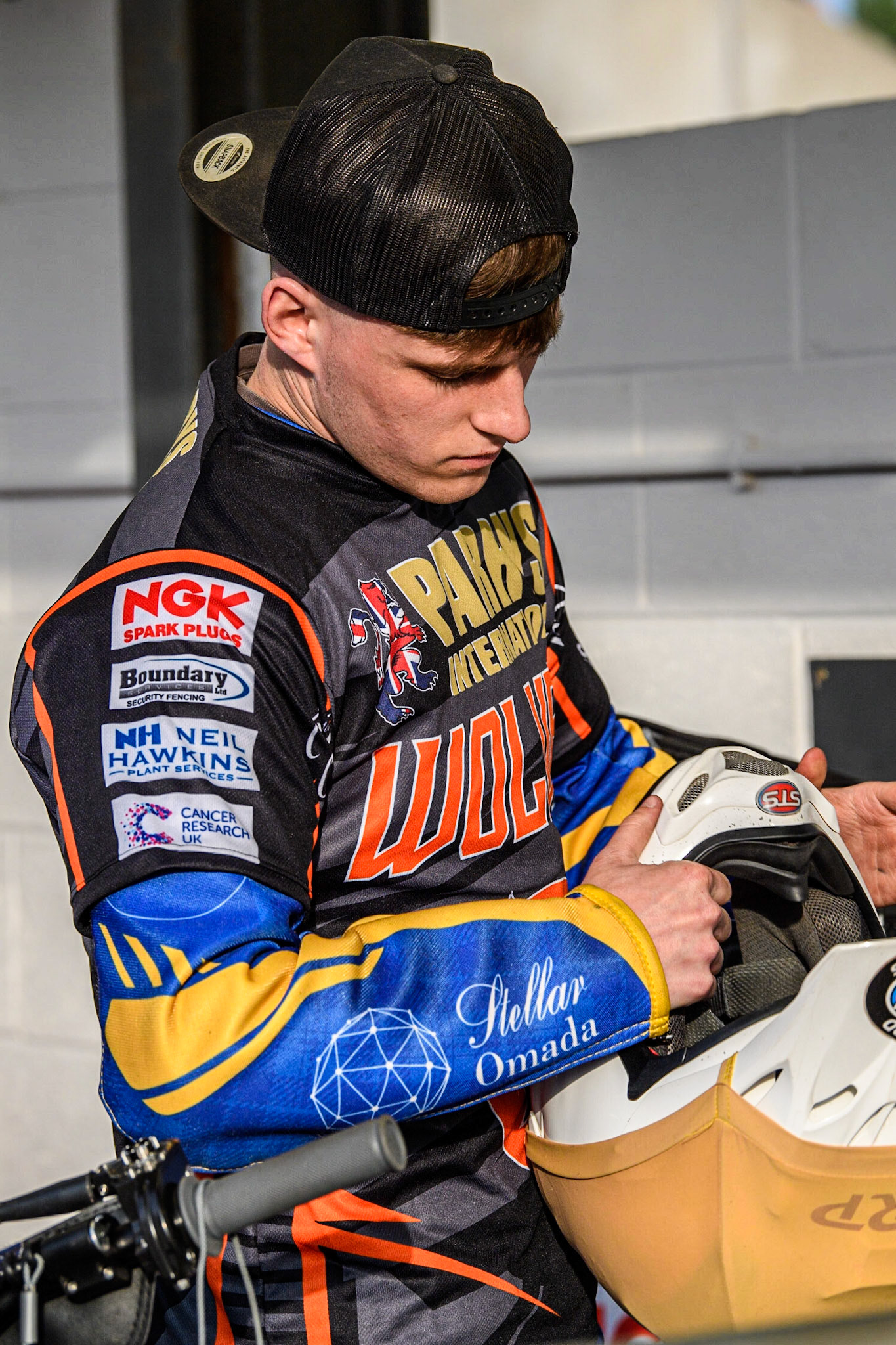 Kyle Bickley - Parry's International Wolves guest during the Sports Insure Premiership Knock Out Cup Quarter Final 2nd Leg between Belle Vue Aces and Wolverhampton Wolves at the National Speedway Stadium, Manchester on Thursday 18th May 2023. (Photo: Ian Charles | MI News)