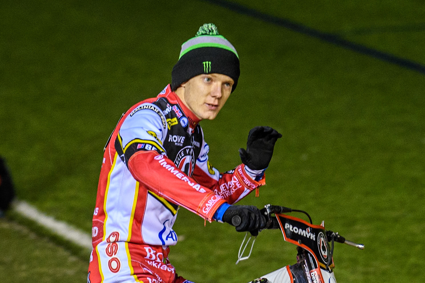 Dan Bewley of Belle Vue Aces during the Premiership Cup Quarter Final 1st Leg match between Belle Vue Aces and Ipswich Witches at the National Speedway Stadium, Manchester on Monday 24th March 2025. (Photo: Ian Charles | MI News)