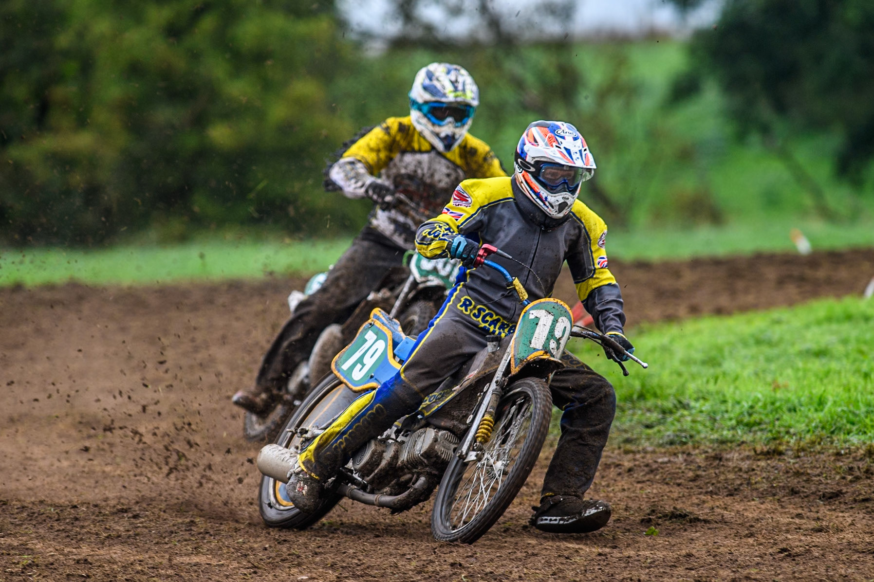 Rick Scarboro (79) leading stw501 in the 250cc Support Class Final during the ACU British Upright Championships at Woodhouse Lance, Gawsworth, Cheshire on Sunday 8th September 2024. (Photo: Ian Charles | MI News)