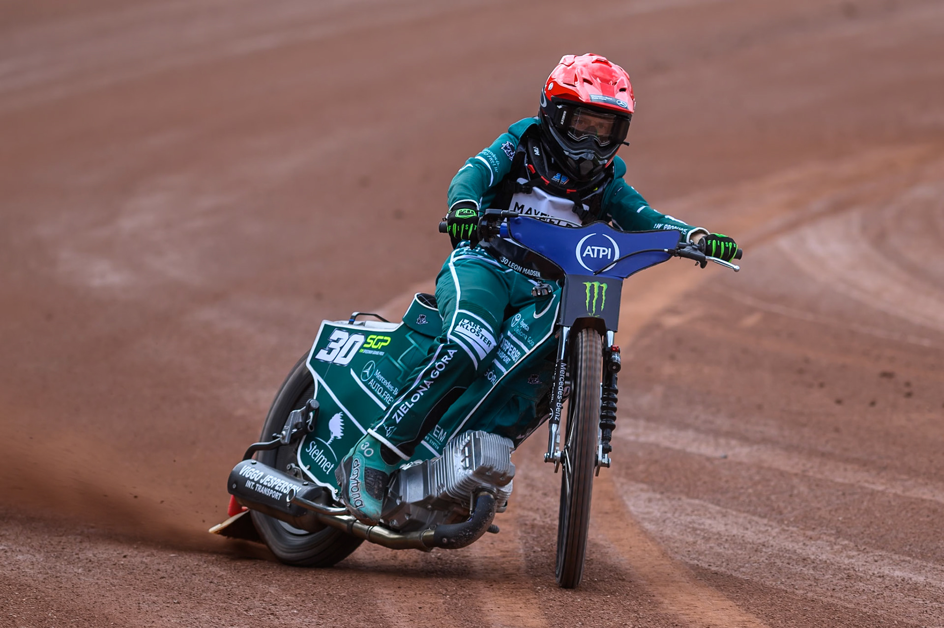Leon Madsen (30) of Denmark during practice for the ATPI  FIM Speedway GP of Manchester at the National Speedway Stadium, Manchester on Friday 5th June 2026. (Photo: Ian Charles | MI News)