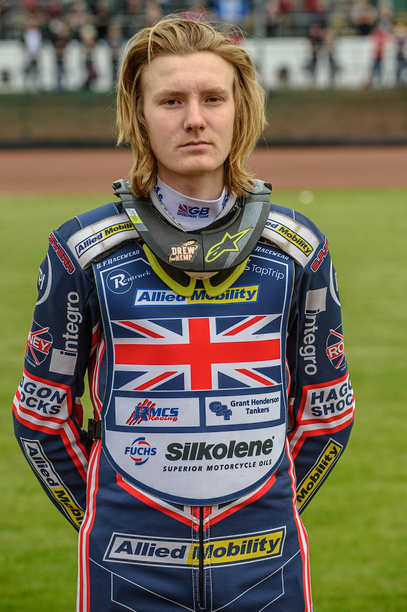 GLASGOW, UK. JUNE 19TH.  Drew Kemp (Reserve) (Great Britain) during the FIM Speedway Grand Prix Qualifying Round at the Peugeot Ashfield Stadium, Glasgow on Saturday 19th June 2021. (Credit: Ian Charles | MI News)
