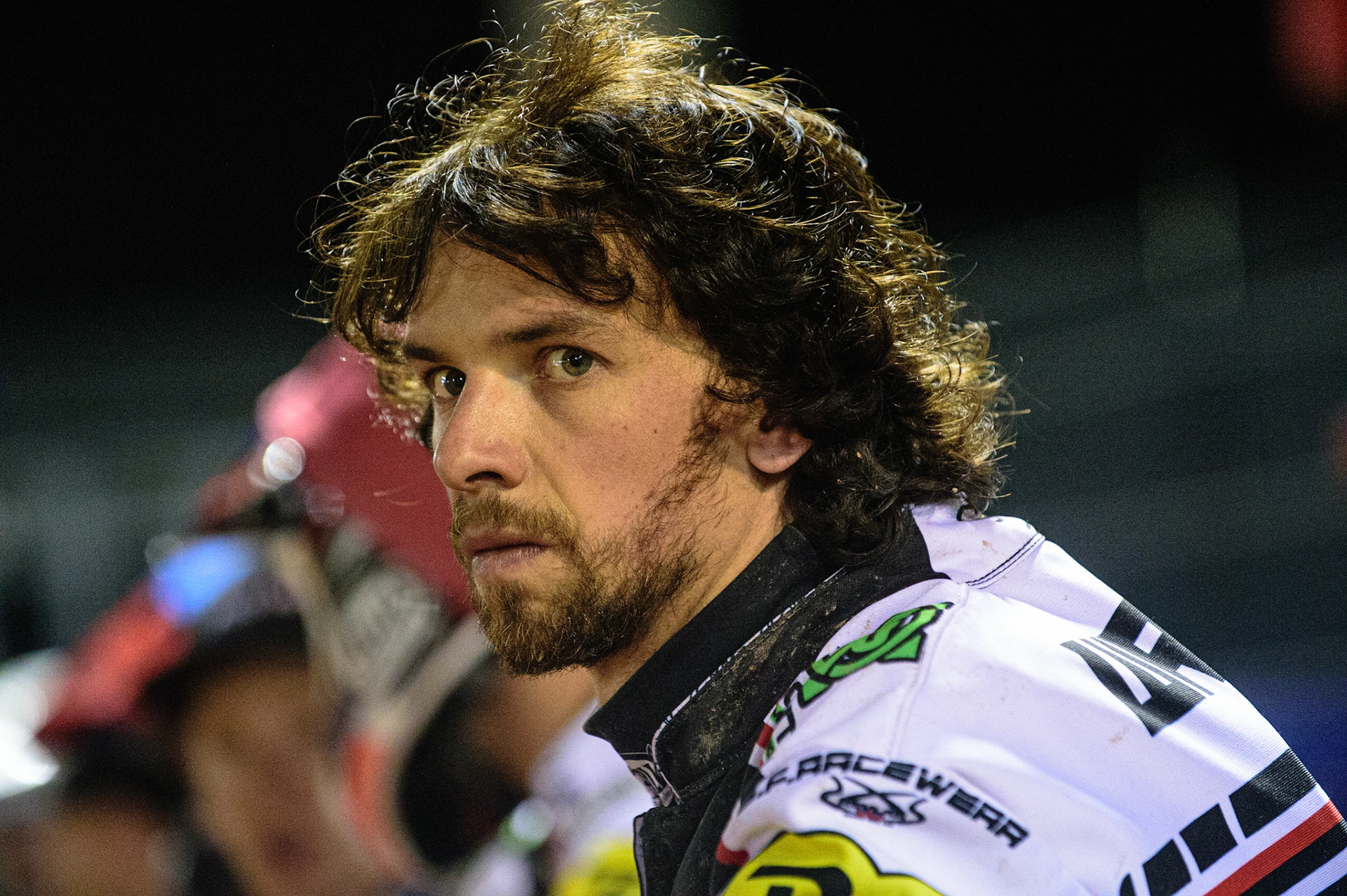 MANCHESTER, UK. OCT 7TH  Charles Wright  watches the track prep during the SGB Premiership Play off Semi-Final Second Leg between Belle Vue Aces and Sheffield Tigers at the National Speedway Stadium, Manchester on Thursday 7th October 2021. (Credit: Ian Charles | MI News)