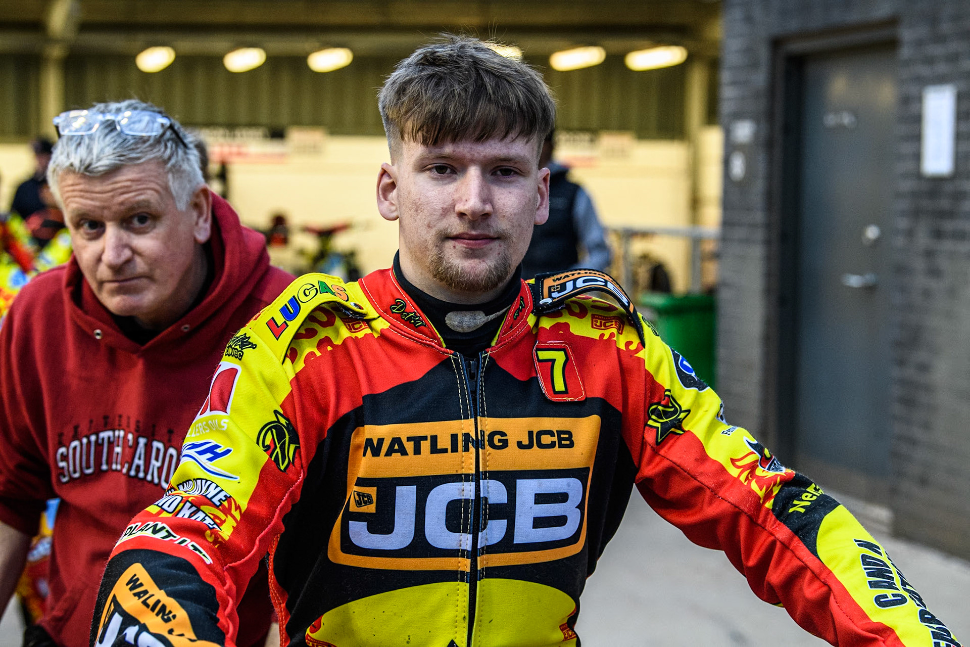 Joe Thompson of Leicester Lions during the Rowe Motor Oil Premiership match between Belle Vue Aces and Leicester Lions at the National Speedway Stadium, Manchester on Saturday 6th April 2024. (Photo: Ian Charles | MI News)