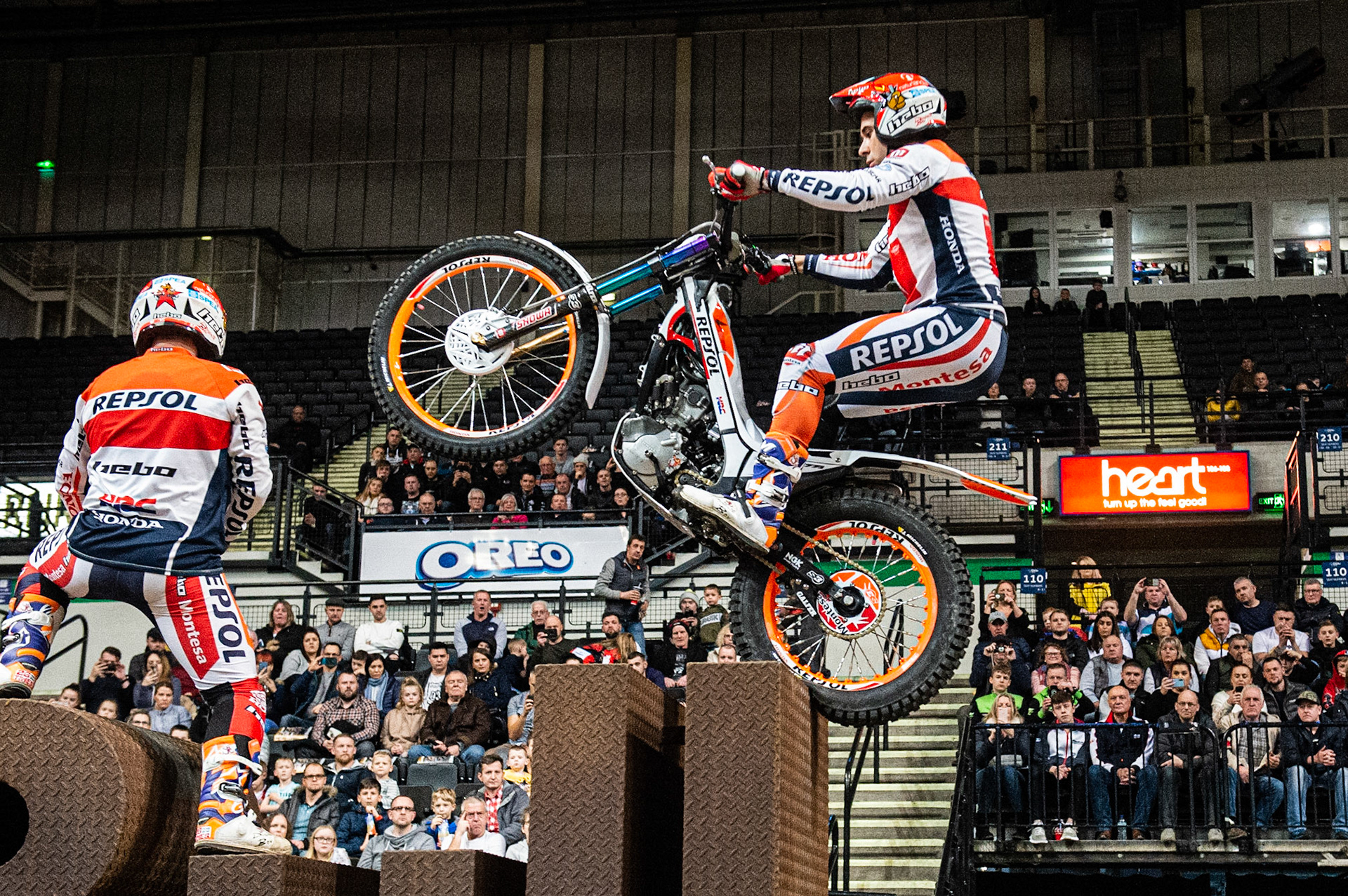 SHEFFIELD, ENGLAND  - DECEMBER 28TH  Tony Bou, Spain (Montessa) on section 4  during the 25th Anniversary Sheffield Indoor Trial at the FlyDSA Arena, Sheffield on Saturday 28th December 2019. (Credit: Ian Charles | MI News)
