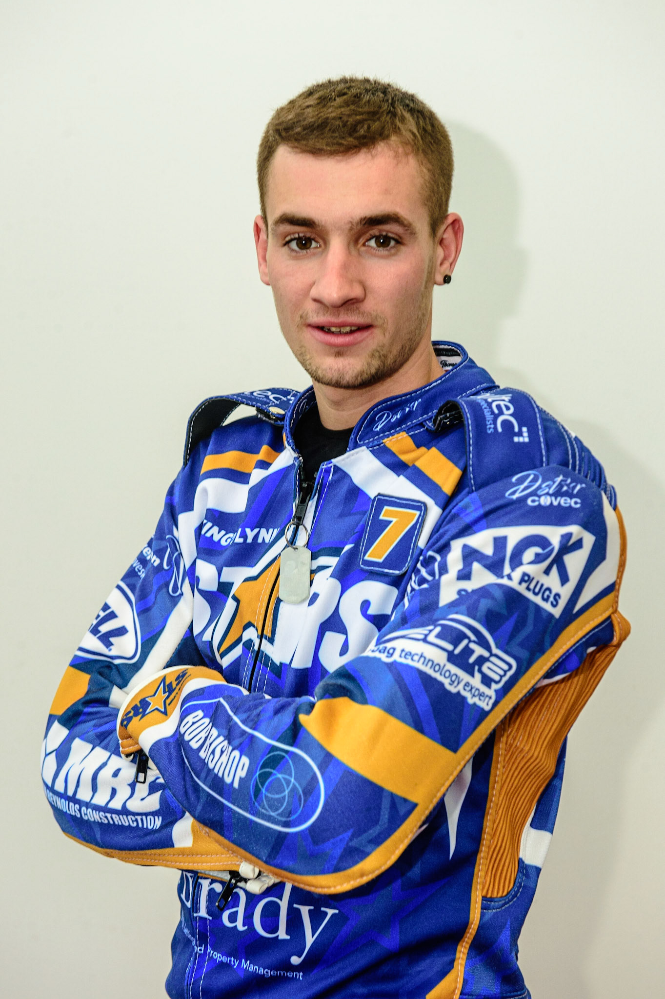 MANCHESTER, UK. APRIL 12TH: Jack Thomas, Kings Lynn Stars’ Rising Star at the Discovery Networks Eurosport Speedway Season Launch at the National Speedway Stadium, Manchester on Tuesday 12th April 2022 (Credit: Ian Charles | MI News)