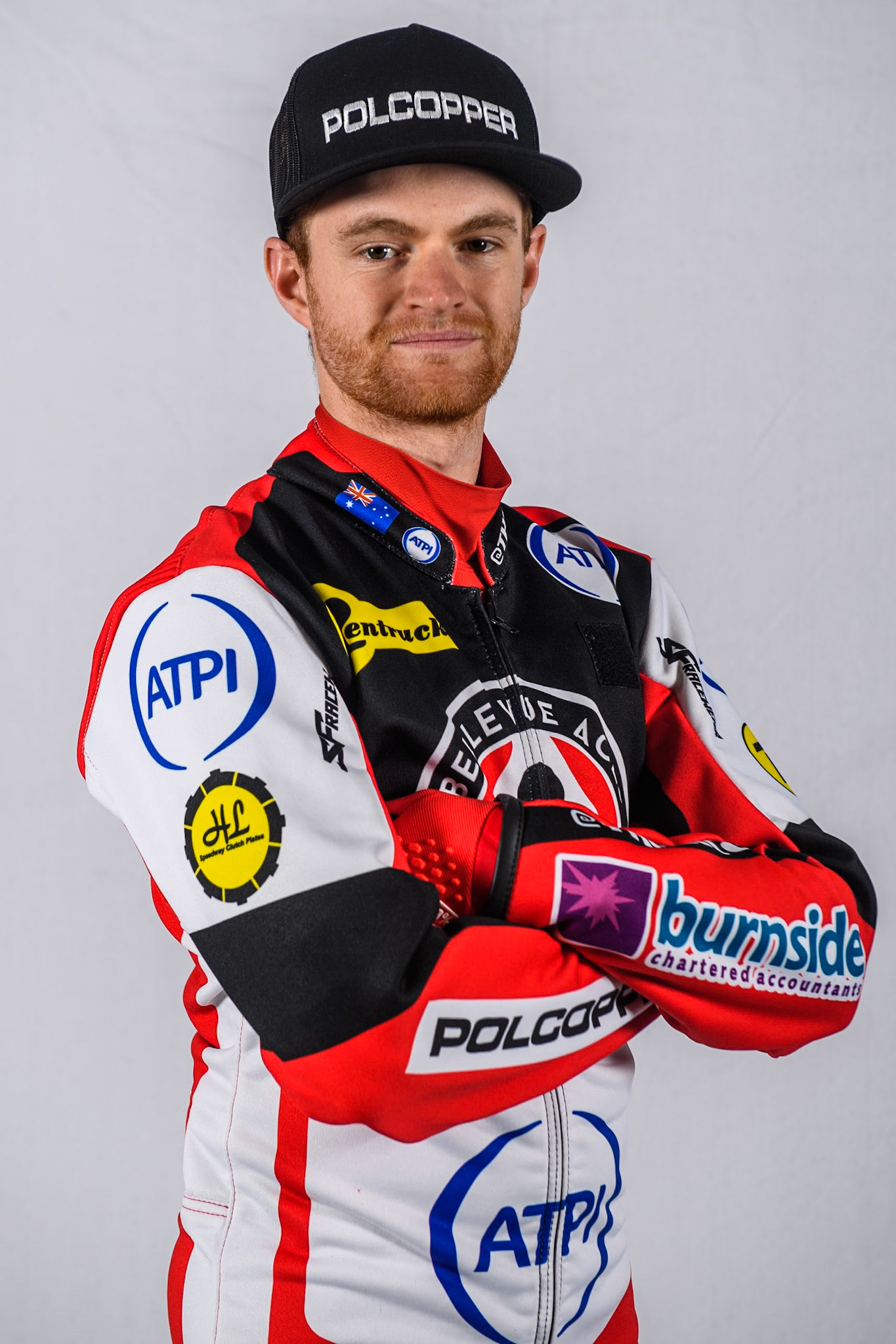 Belle Vue Aces' rider Brady Kurtz during the Belle Vue Aces Media Day at the National Speedway Stadium, Manchester on Monday 11th March 2024. (Photo: Ian Charles | MI News)
