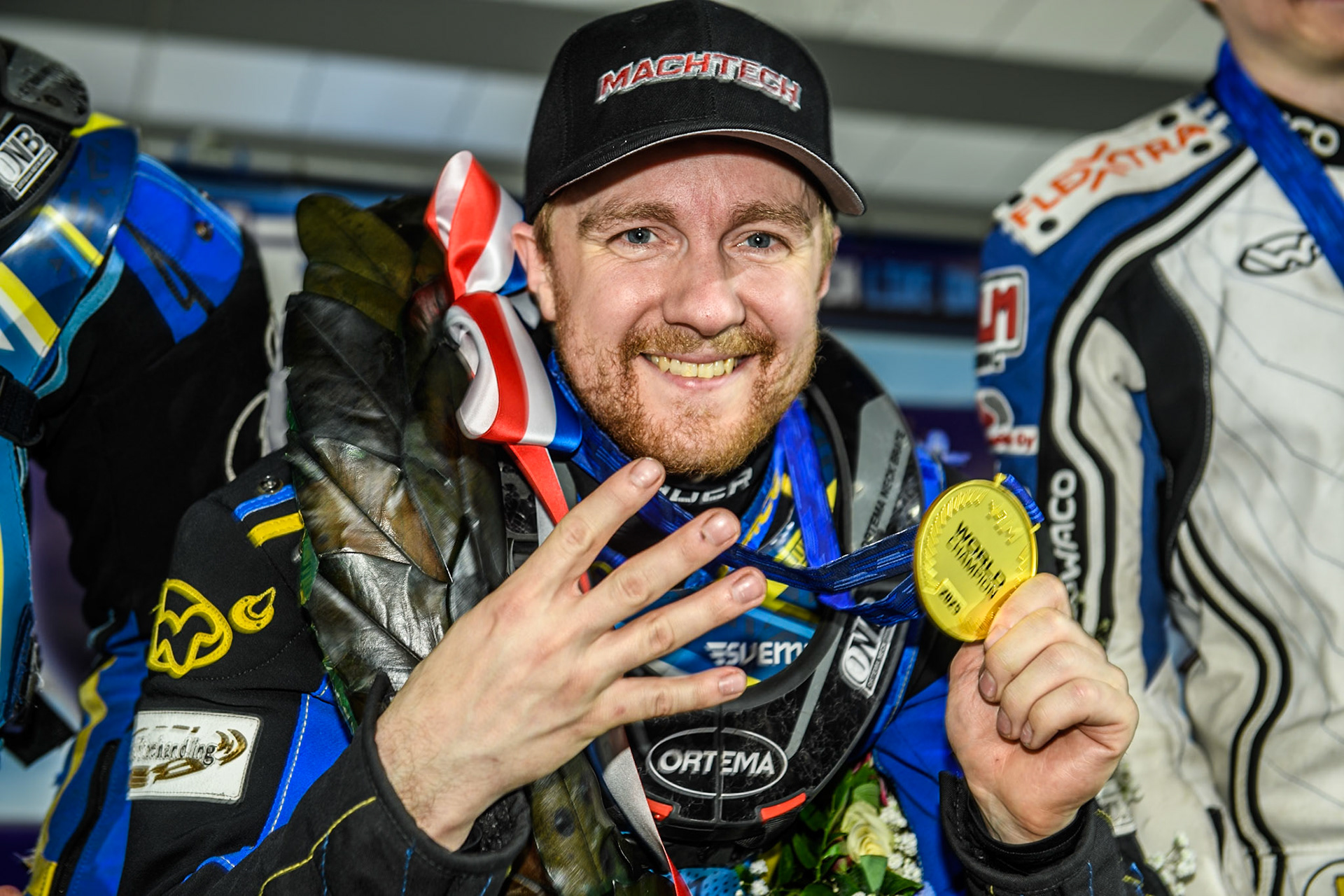 World Champion Martin Haarahiltunen during the FIM Ice Speedway Gladiators World Championship, Final 4 at the Ice Stadium, Thialf, Heerenveen on Sunday 6th April 2025. (Photo: Ian Charles | MI News)