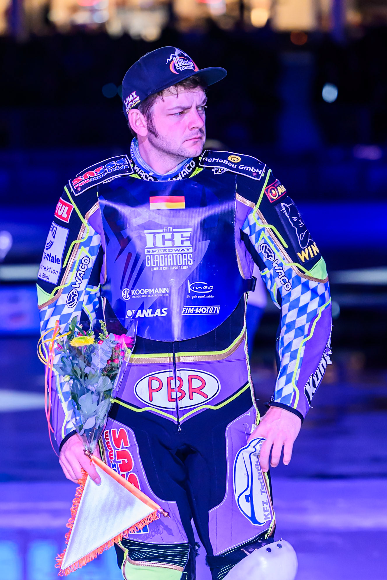 Max Niedermaier (88) of Germany during the FIM Ice Speedway Gladiators World Championship Final 3 at Ice Rink Thialf, Heerenveen on Saturday 11th April 2026. (Photo: Ian Charles | MI News)