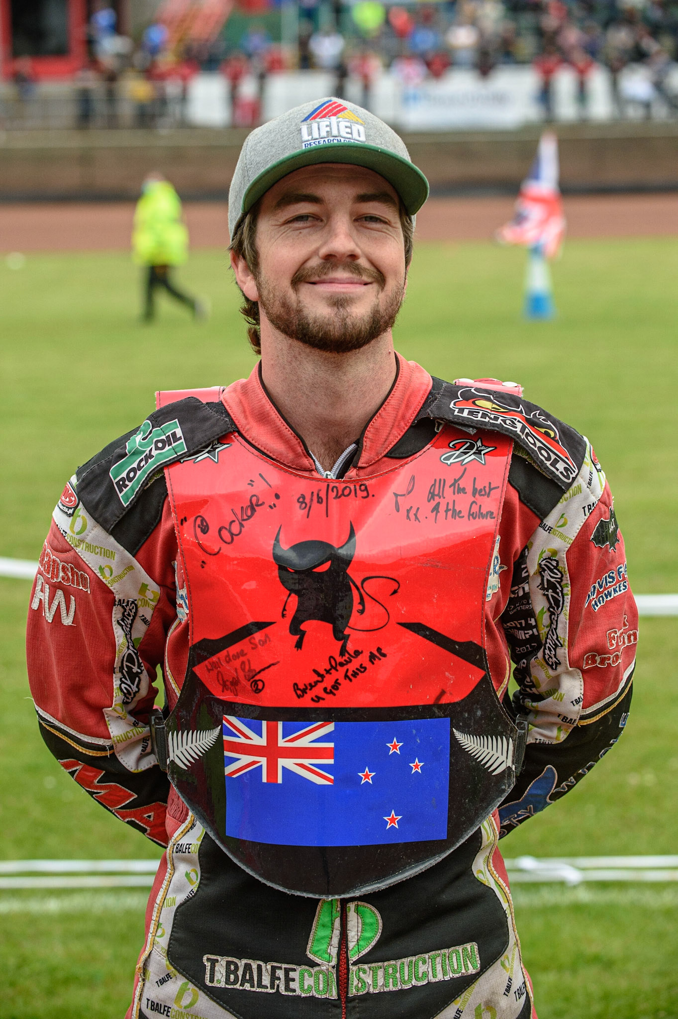 GLASGOW, UK. JUNE 19TH.  Bradley Dean-Wilson (New Zealand) during the FIM Speedway Grand Prix Qualifying Round at the Peugeot Ashfield Stadium, Glasgow on Saturday 19th June 2021. (Credit: Ian Charles | MI News)