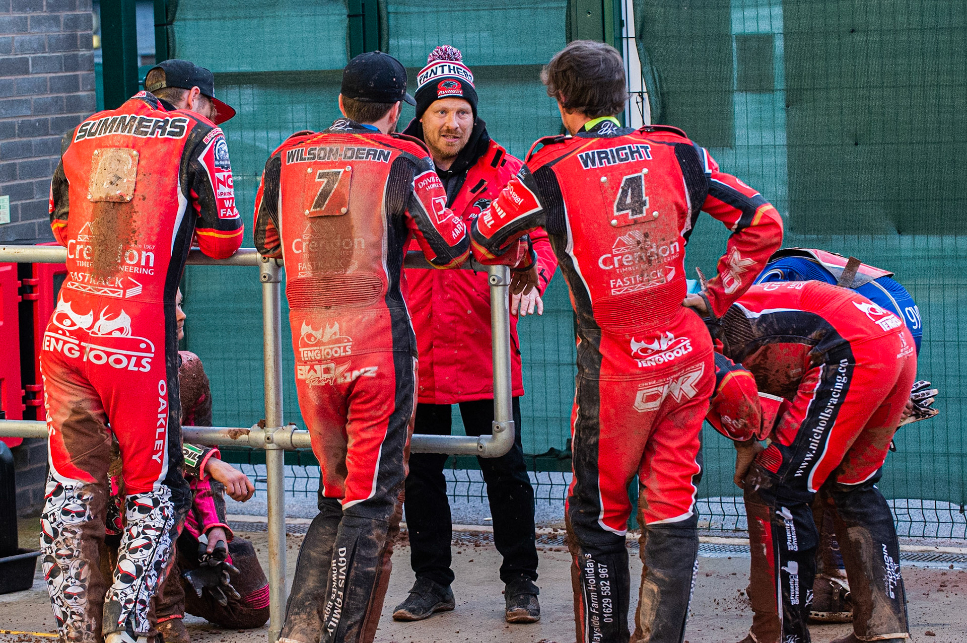 Photo by Ian Charles:

Peterborough Panthers team meeting

Belle Vue Aces v Peterborough Panthers, British Speedway Premiership, National Speedway Stadium, Manchester, Thursday, 13, June, 2019