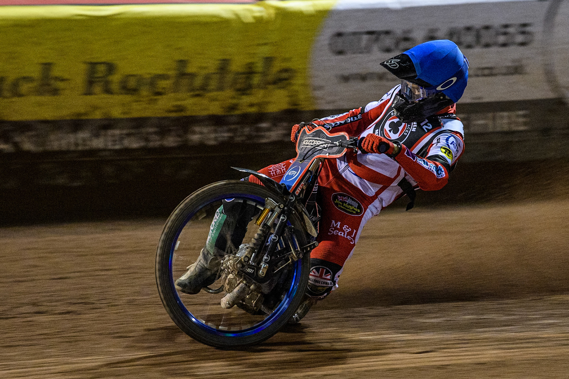 Australia's Brady Kurtz in action during the Peter Craven Memorial Trophy meeting at the National Speedway Stadium, Manchester on Monday 18th March 2024. (Photo: Ian Charles | MI News)
