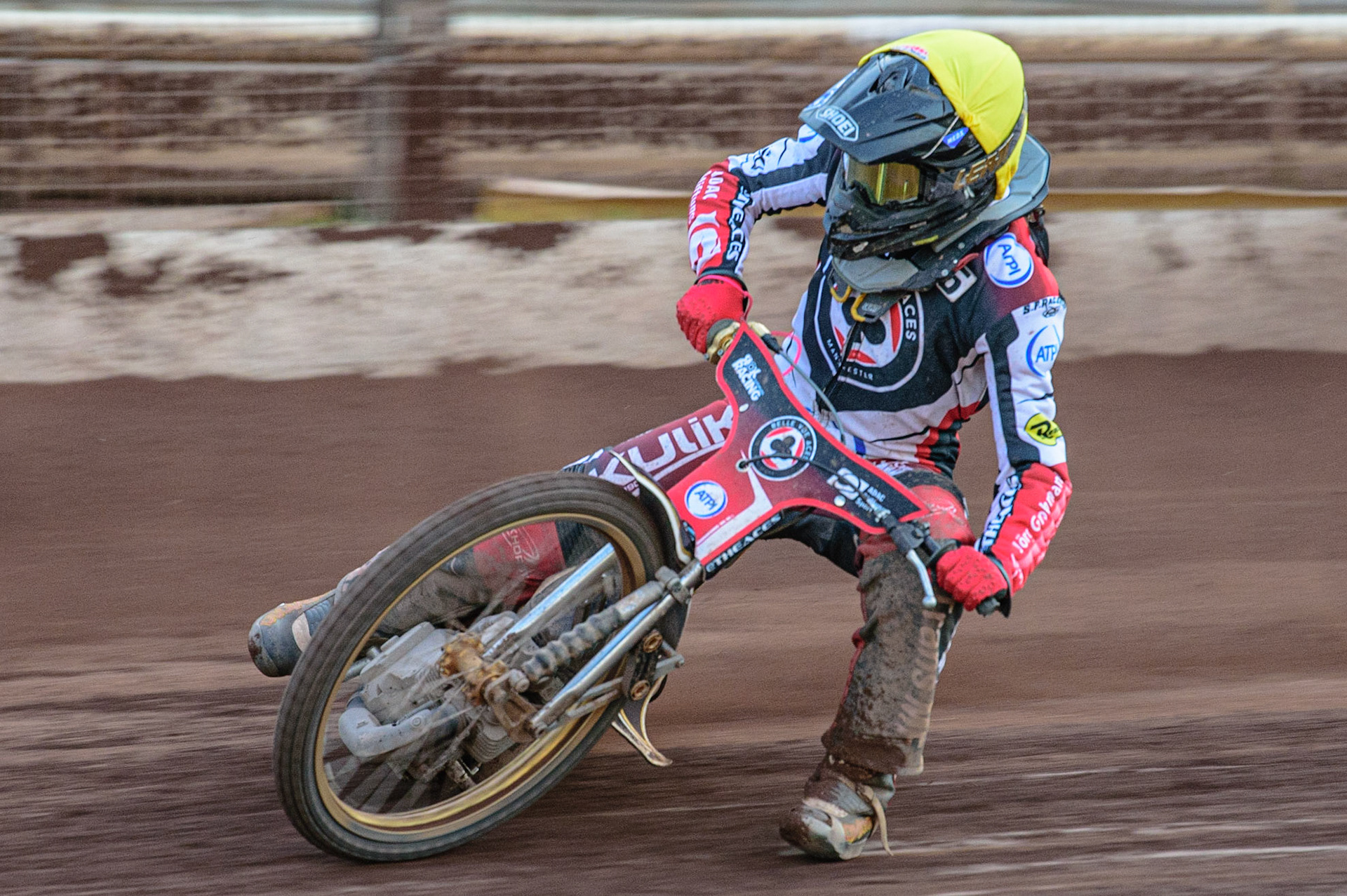 SHEFFIELD, UK. MAY 26TH Norick Blödorn  in action  for Belle Vue ATPI Aces  during the SGB Premiership match between Sheffield Tigers and Belle Vue Aces at Owlerton Stadium, Sheffield on Thursday 26th May 2022. (Credit: Ian Charles | MI News)