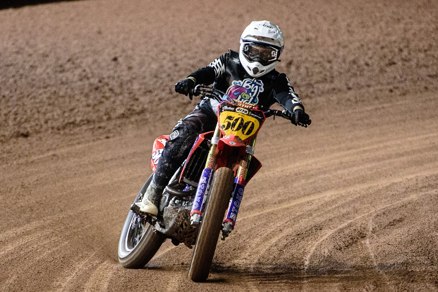 MANCHESTER, UK. OCT 30TH   Rob Mear (500) in action  during the Manchester Masters Sidecar Speedway and Flat Track Racing at the National Speedway Stadium, Manchester on Saturday 30th October 2021. (Credit: Ian Charles | MI News)