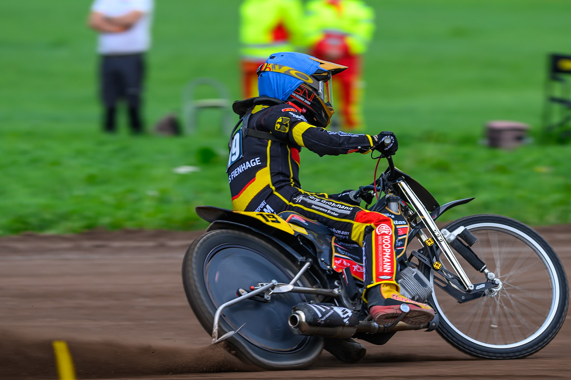 Lukas Fienhage (19) of Germany in action during the FIM Long Track of Nations 2026 at the Speed Centre Roden in the Netherlands on Sunday 20th September 2026. (Photo: Ian Charles | MI News)
