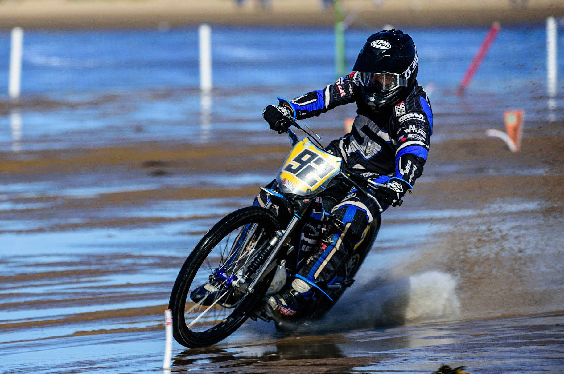 Charley Powell (92) during the Fylde ACU British Sand Racing Masters Championship on  Sunday 2nd October 2022. (Credit: Ian Charles | MI News)