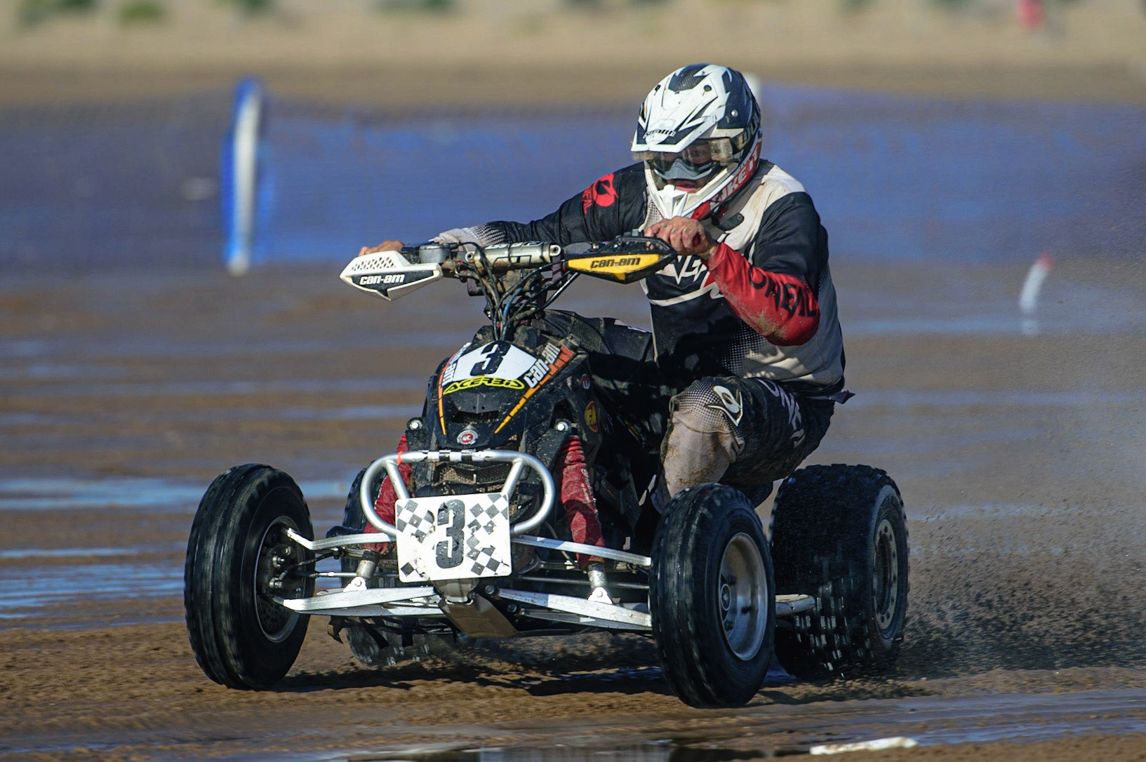 Dean Morford (3) during the Fylde ACU British Sand Racing Masters Championship on  Sunday 2nd October 2022. (Credit: Ian Charles | MI News)