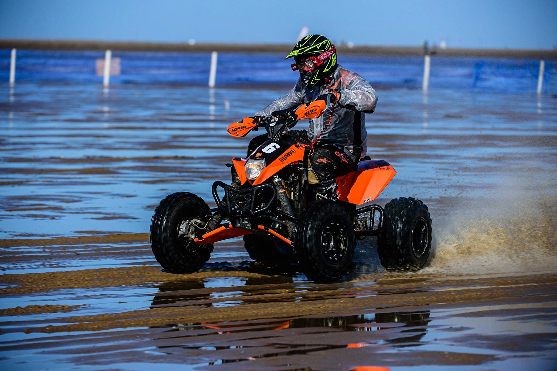Richard Badham (16) in action  during the Fylde ACU British Sand Racing Masters Championship on  Sunday 2nd October 2022. (Credit: Ian Charles | MI News)