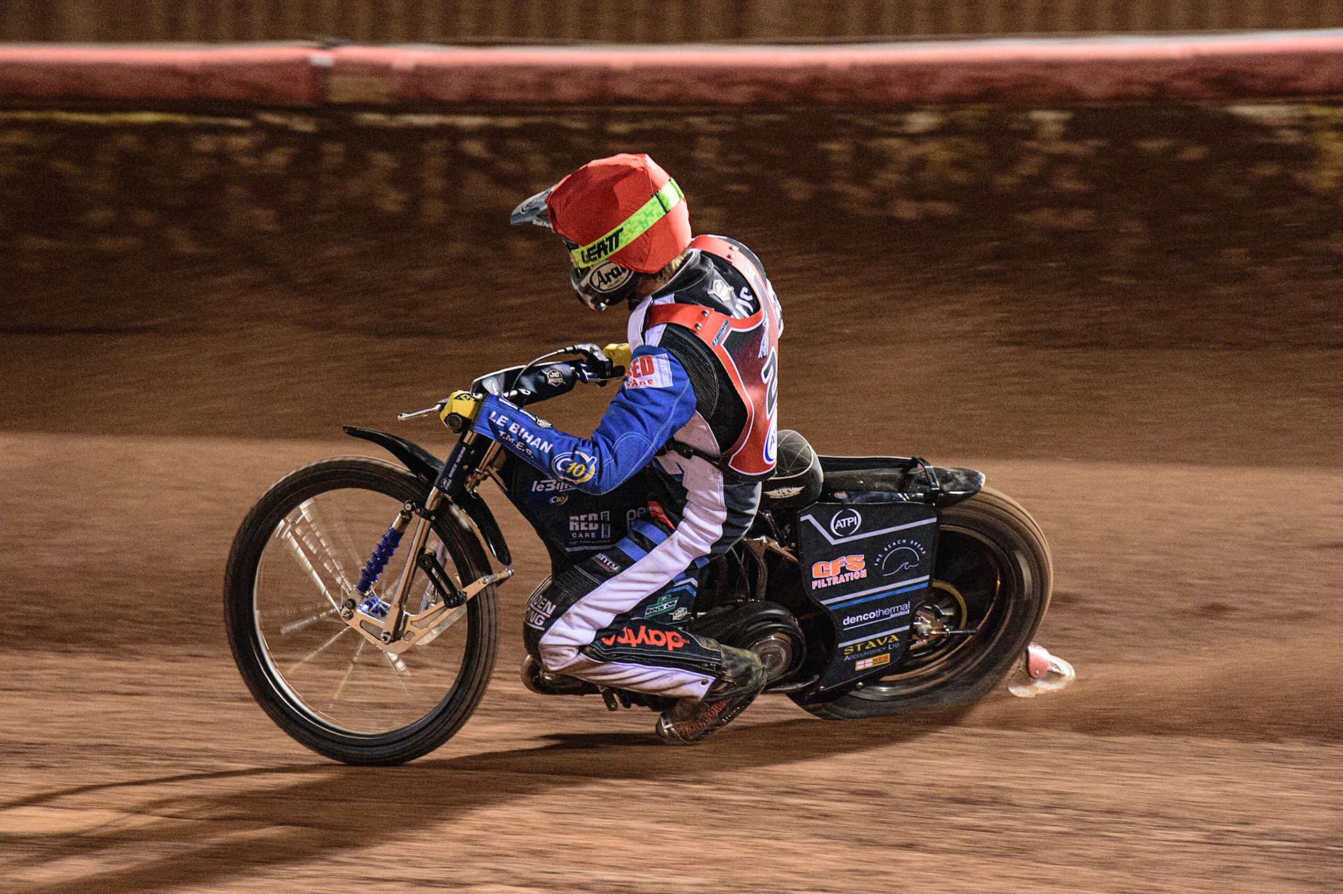 MANCHESTER, UK. MAR 21ST.Adam Ellis  in action   during the ATPI Peter Craven Memorial Trophy at the National Speedway Stadium, Manchester on Monday 21st March 2022. (Credit: Ian Charles | MI News)