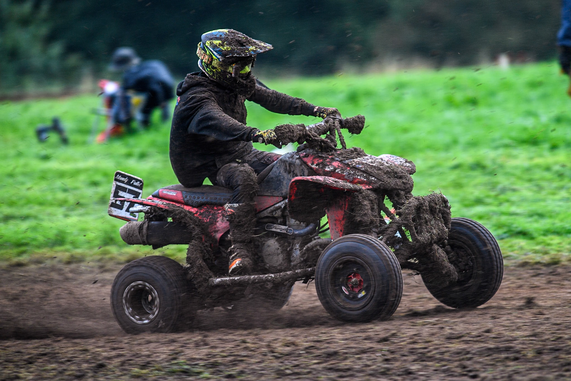 Ethan Williams (57)  in action in the Quad Class during the ACU British Upright Championships at Woodhouse Lance, Gawsworth, Cheshire on Sunday 8th September 2024. (Photo: Ian Charles | MI News)