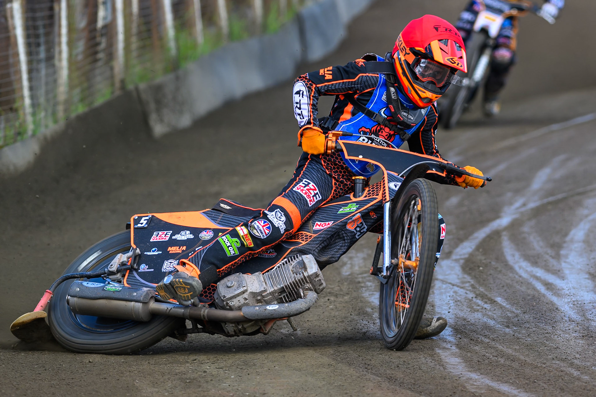 Jack Smith of Buxton Bulls in action during the WSRA National Development League match between Buxton Bulls and Edinburgh Monarchs Academy at Hi-Edge Speedway, Buxton on Sunday 14th June 2026. (Photo: Ian Charles | MI News)