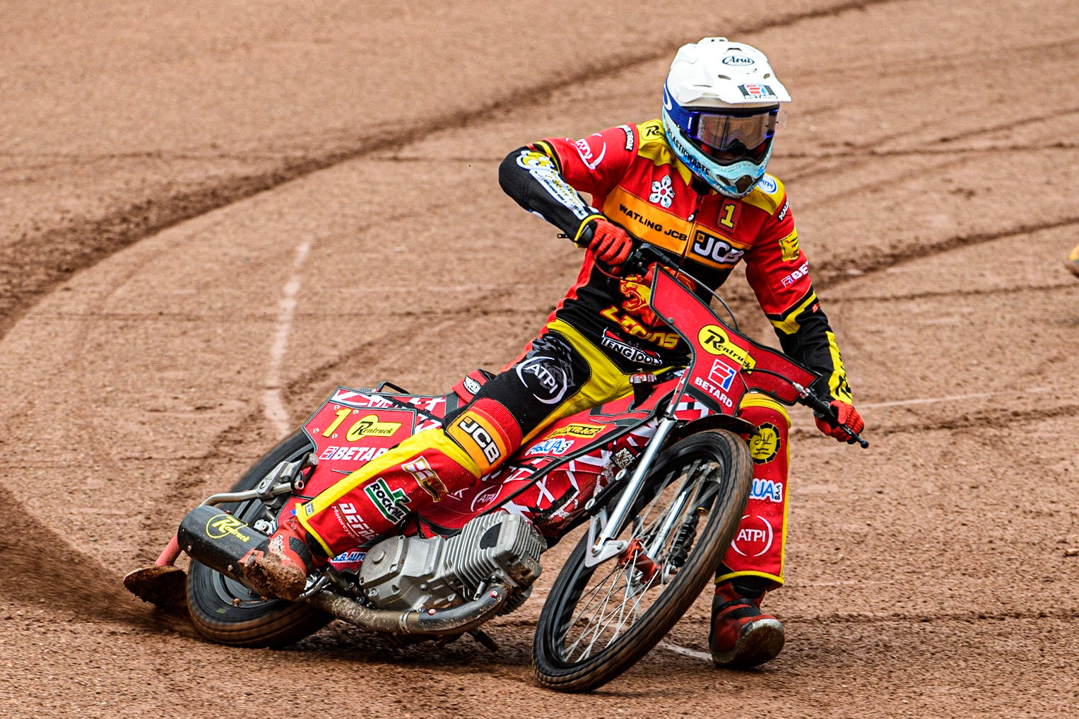 Max Fricke  tests his bike on his way to the start during the SGB Premiership match between Belle Vue Aces and Leicester Lions at the National Speedway Stadium, Manchester on Monday 1st May 2023. (Photo: Ian Charles | MI News)