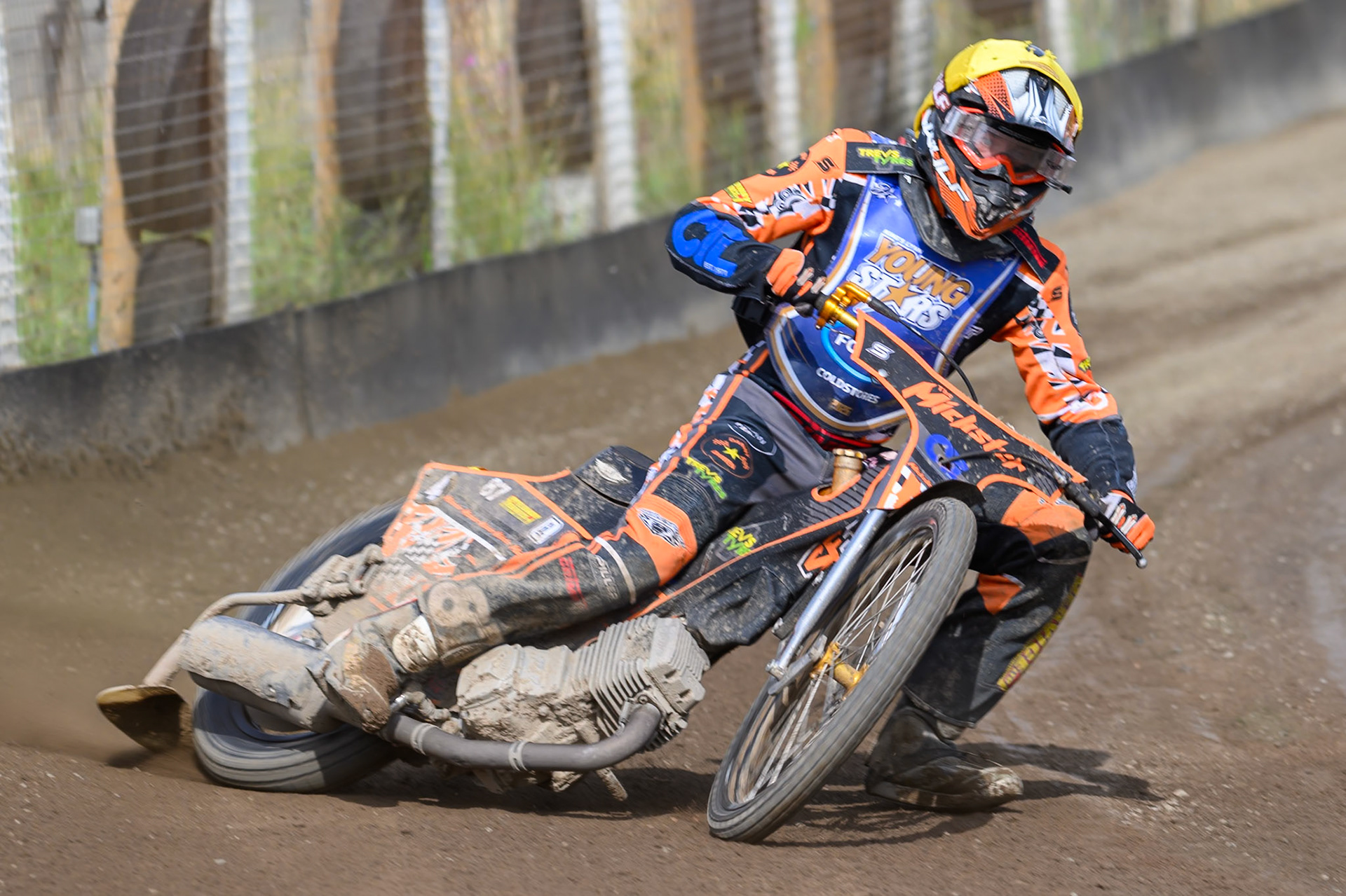 Mickie Simpson of Kings Lynn Young Stars in action during the WSRA National Development League match between Buxton Bulls and King's Lynn Young Stars at Hi-Edge Speedway, Buxton on Sunday 9th August 2026. (Photo: Ian Charles | MI News)