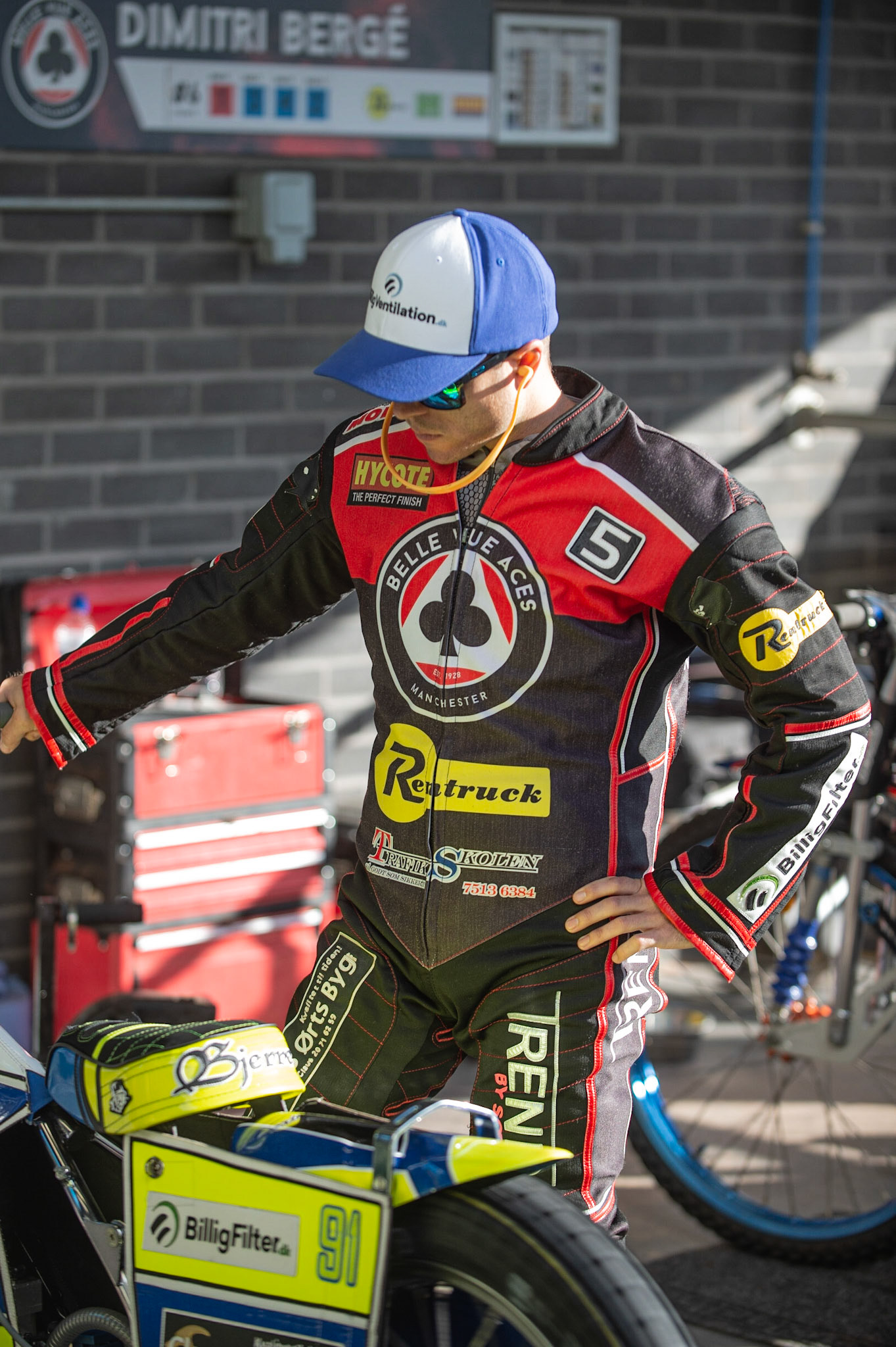 Photo by Ian Charles

Kenneth Bjerre 

Belle Vue Aces v Poole Pirates, British Speedway Premiership, Belle Vue National Speedway Stadium, Manchester, Monday 1  July  2019