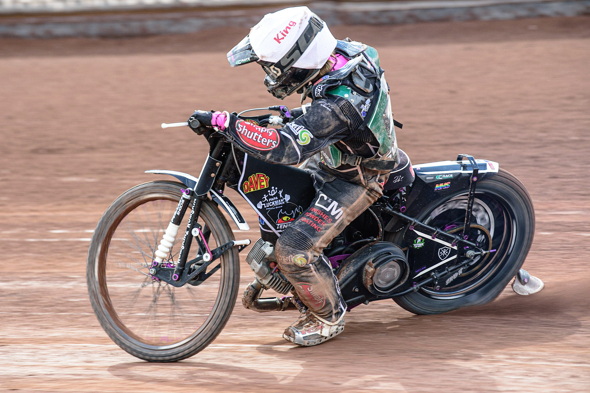MANCHESTER, UK. APR 15TH  Connor King  of Plymouth SWTR Centurions  in action   during the National Development League match between Belle Vue Colts and Plymouth Centurions at the National Speedway Stadium, Manchester on Friday 15th April 2022. (Credit: Ian Charles | MI News)
