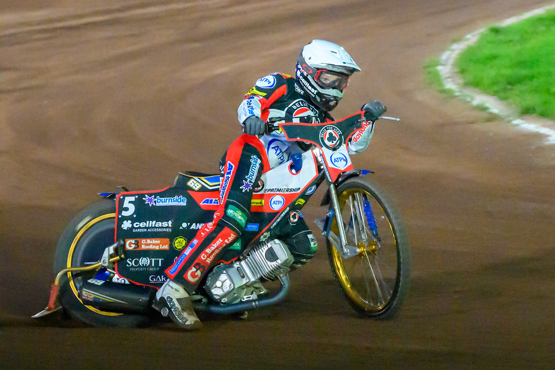 Jason Doyle of Belle Vue Aces  in action during the Rowe Motor Oil Premiership match between Leicester Lions and Belle Vue Aces at the Hydroscan Arena, Leicester on Monday 7th September 2026. (Photo: Ian Charles | MI News)