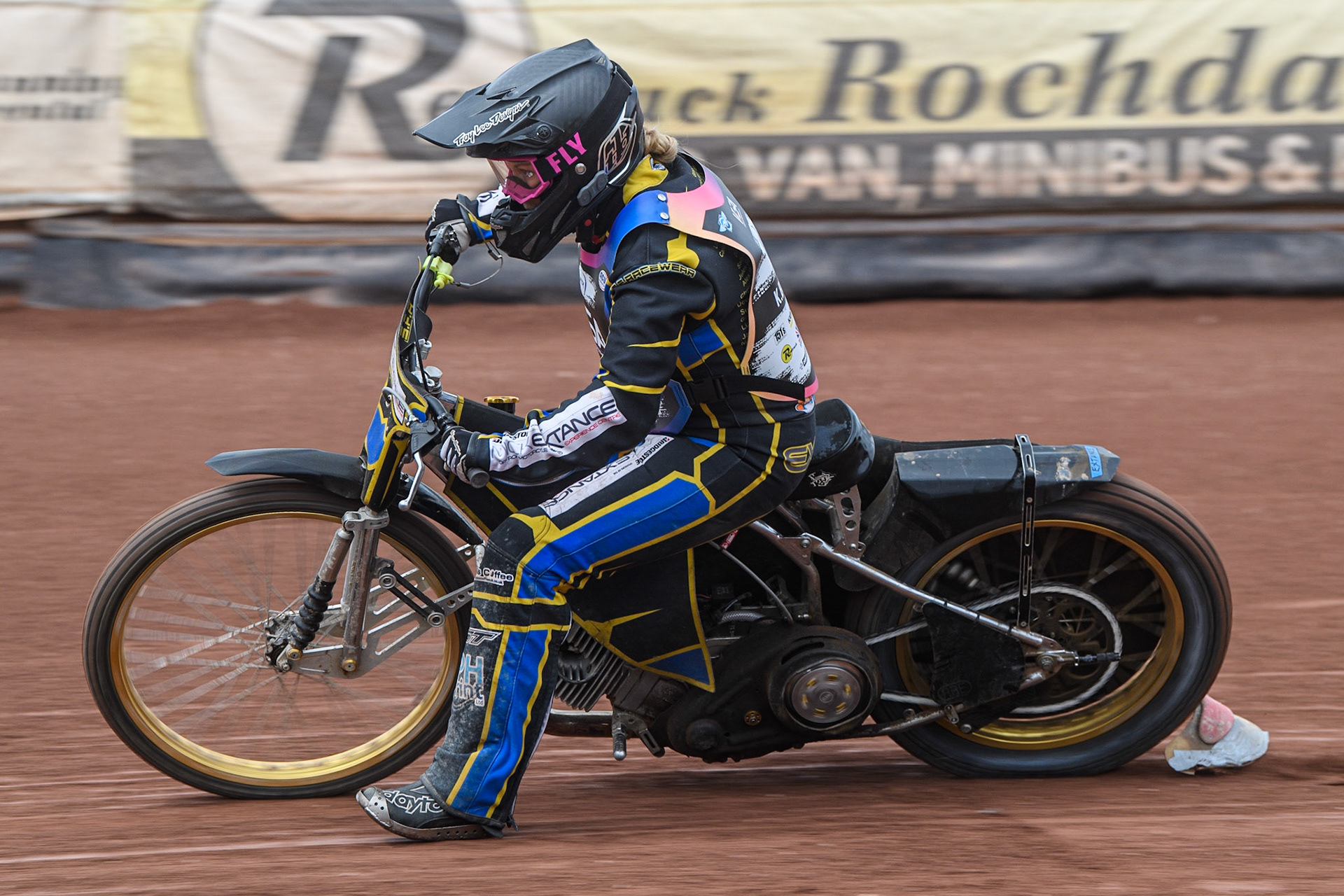 Katy Bullock on track during the FIM Women's  Speedway Academy at the National Speedway Stadium, Manchester on Friday 4th August 2023. (Photo: Ian Charles | MI News)