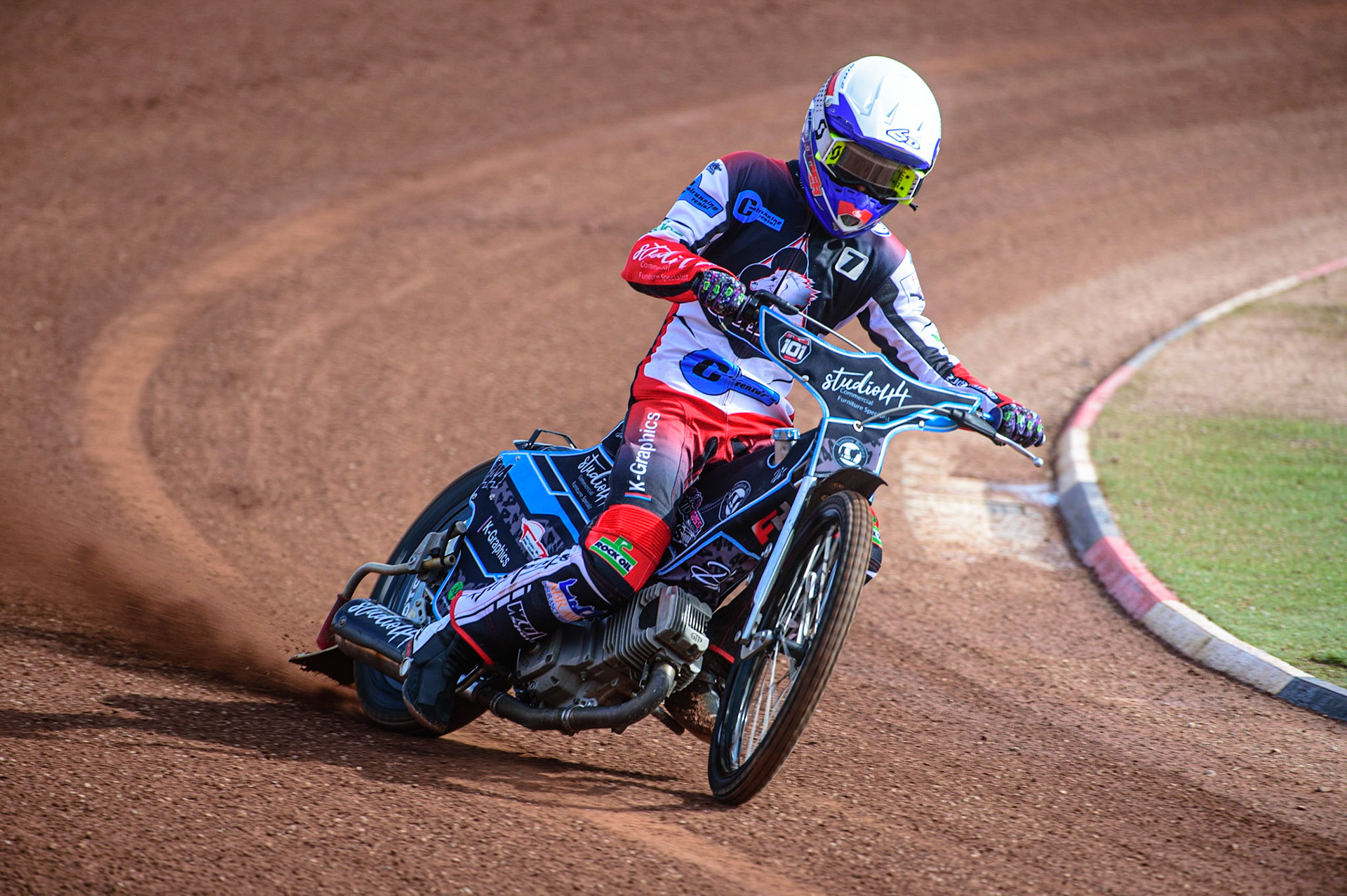 MANCHESTER, UK. MAR 14TH Freddie Hodder in action during the Belle Vue Speedway Media Day at the National Speedway Stadium, Manchester on Monday 14th March 2022. (Credit: Ian Charles | MI News)