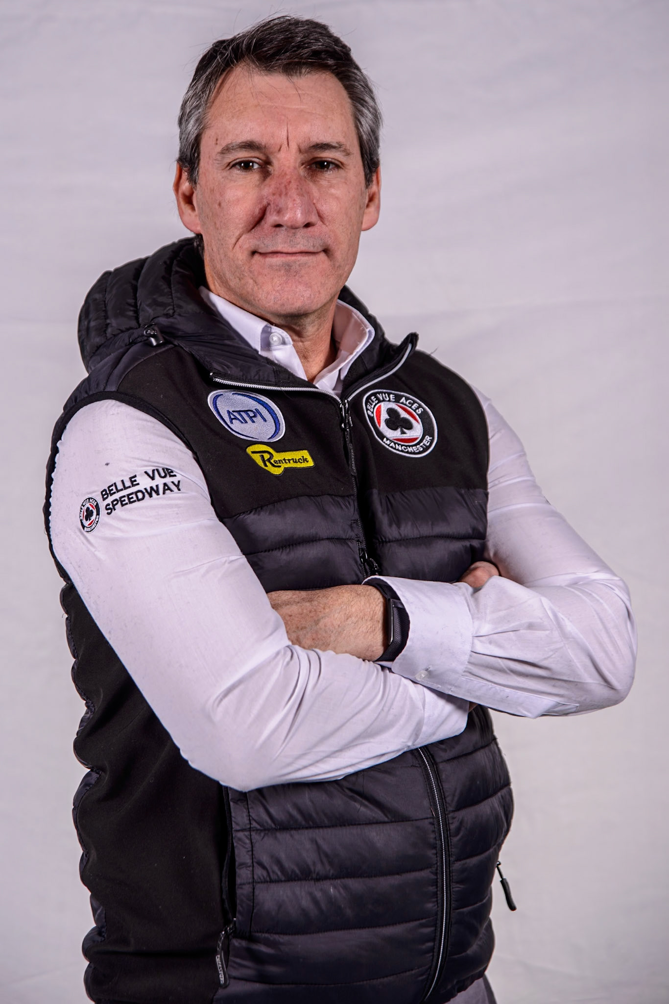 Mark Lemon, Belle Vue Aces Team Manager during the Belle Vue Aces Media Day at the National Speedway Stadium, Manchester on Wednesday 12th March 2025. (Photo: Ian Charles | MI News)