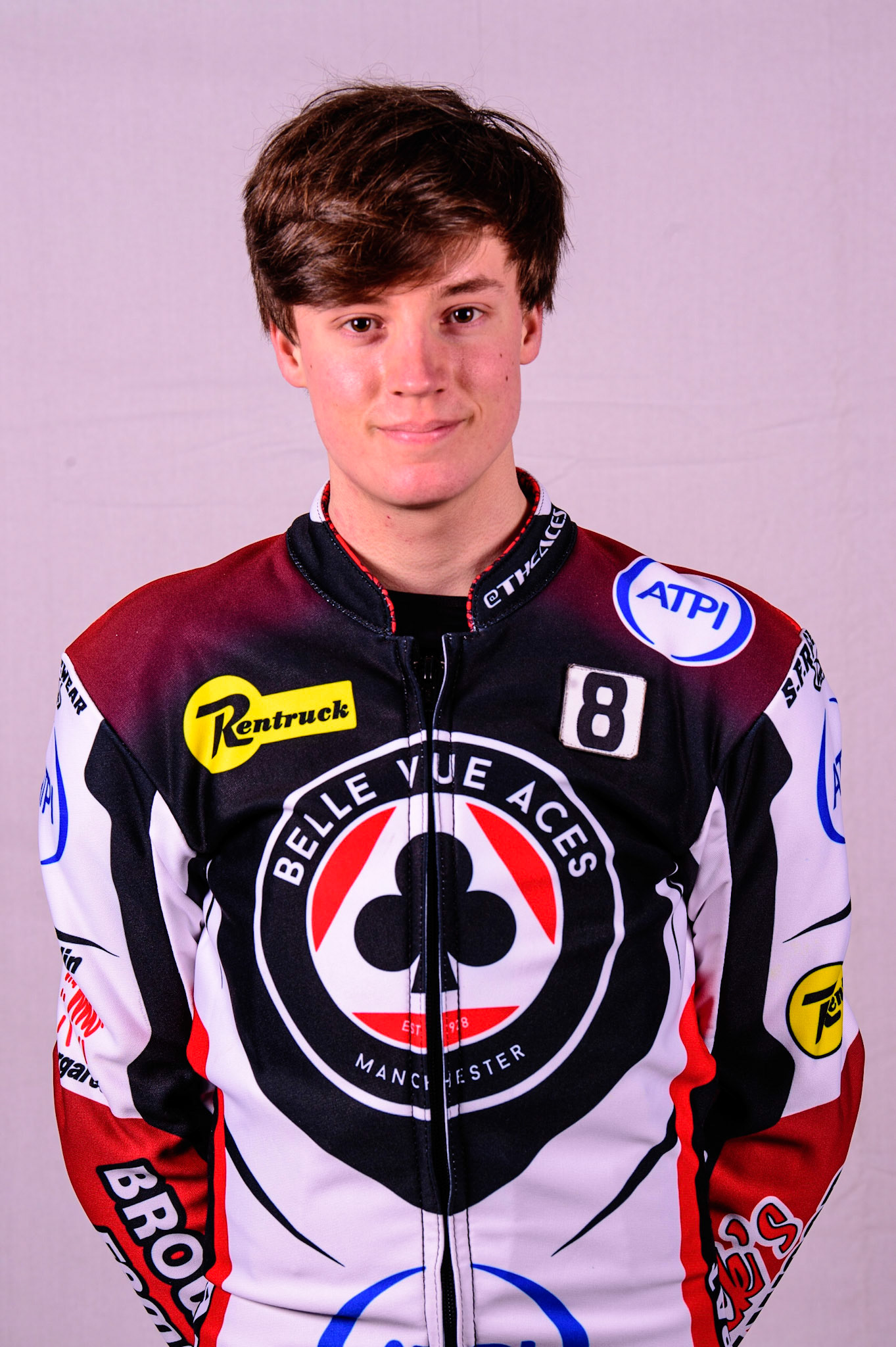 MANCHESTER, UK. MAR 14TH Connor Bailey - Belle Vue 'ATPI' Aces during the Belle Vue Speedway Media Day at the National Speedway Stadium, Manchester on Monday 14th March 2022. (Credit: Ian Charles | MI News)