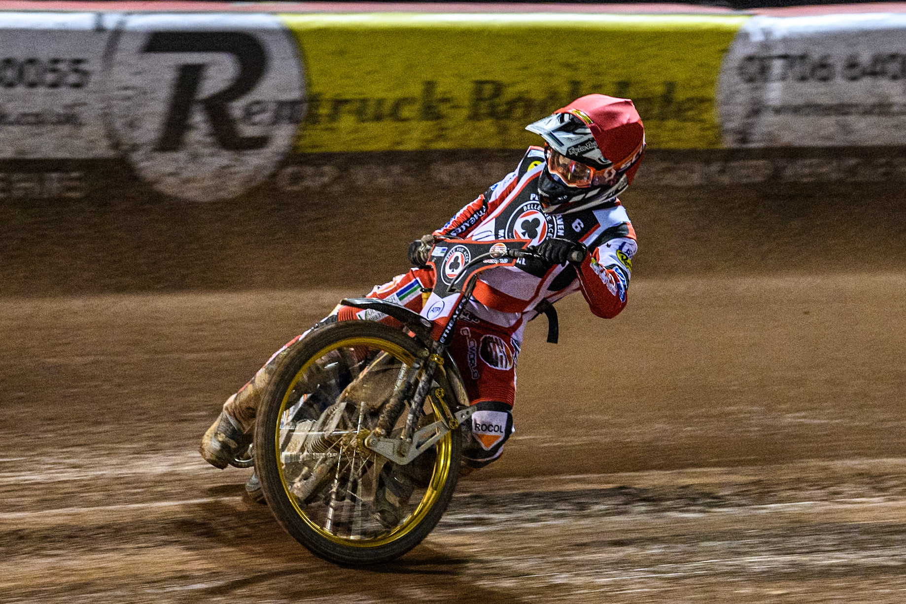 England's Connor Mountain in action during the Peter Craven Memorial Trophy meeting at the National Speedway Stadium, Manchester on Monday 18th March 2024. (Photo: Ian Charles | MI News)