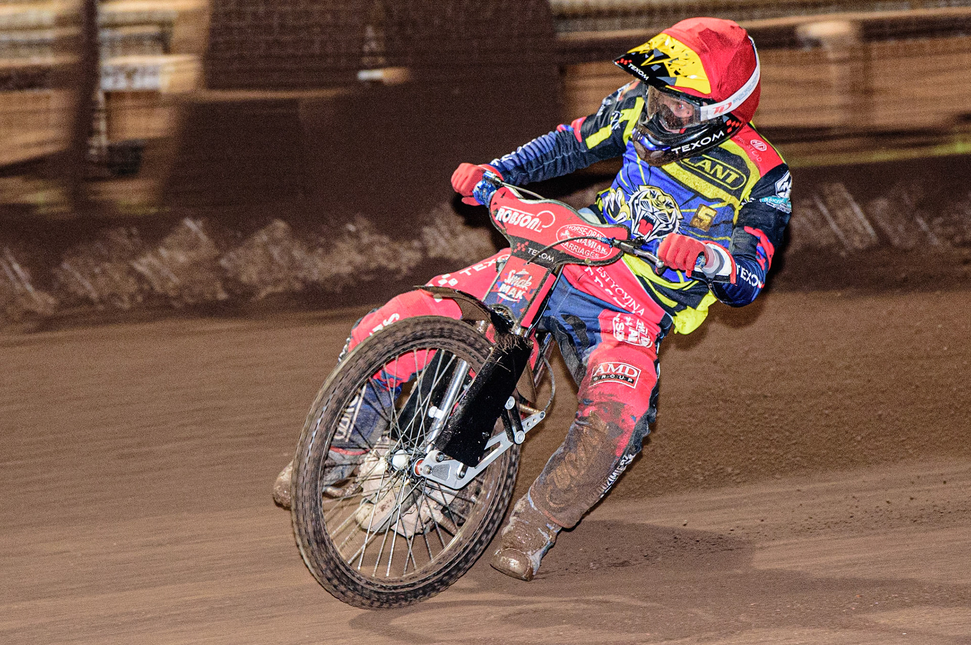 Tobiasz Musielak  in action  for Sheffield ‘TruPlant’ Tigers  during the Sheffield Tigers vs Belle Vue Aces meeting in the SGP Premiership at Owlerton Stadium, Sheffield on Thursday 23rd March 2023. (Photo: Ian Charles | MI News)