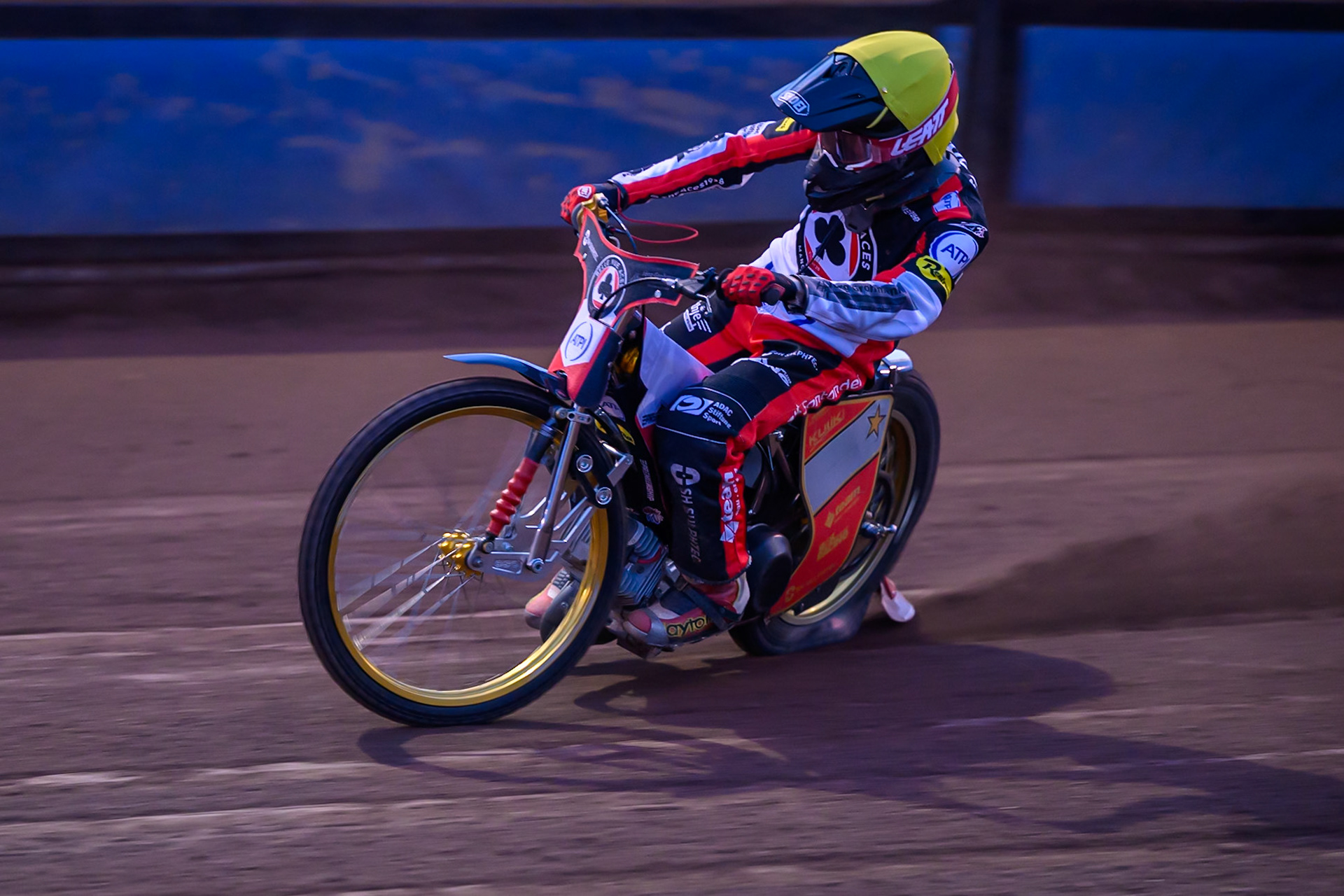 Norick Blödorn of Belle Vue Aces in action during the Rowe Motor Oil Premiership match between Sheffield Tigers and Belle Vue Aces at Owlerton Stadium, Sheffield on Monday 31st August 2026. (Photo: Ian Charles | MI News)