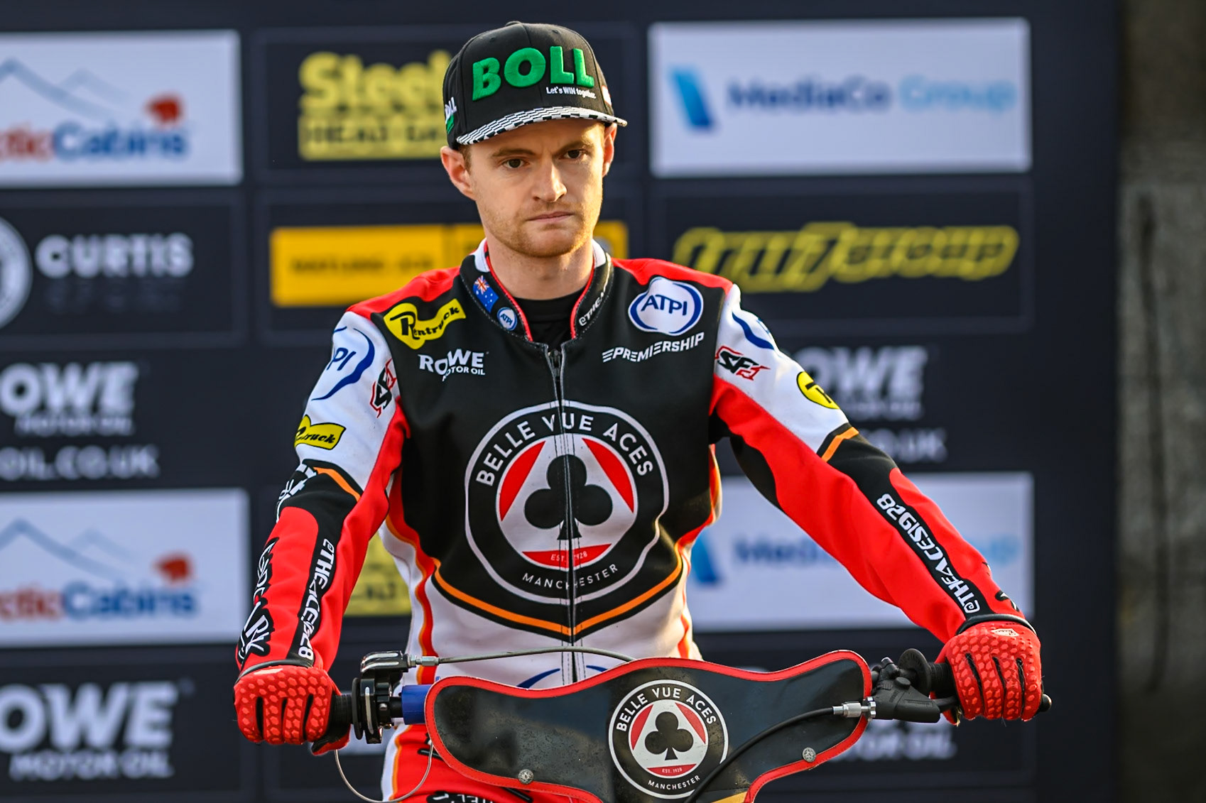 Brady Kurtz of Belle Vue Aces during the Rowe Motor Oil Premiership match between Belle Vue Aces and Ipswich Witches at the National Speedway Stadium, Manchester on Monday 4th August 2025. (Photo: Ian Charles | MI News)