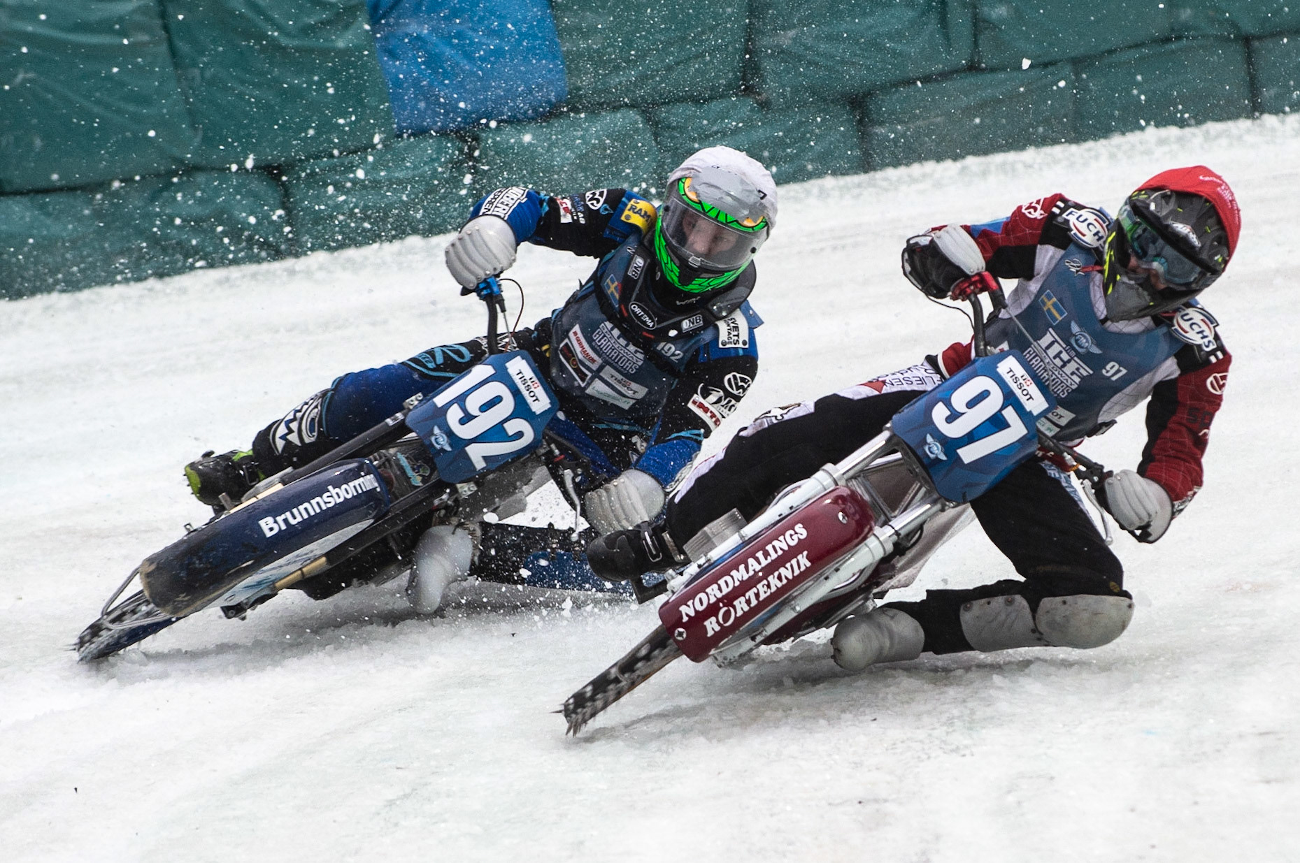 Photo: Ian Charles

Ove Ledström (97) leads Niclas Svensson (192)

FIM Ice Speedway Gladiators World Championship, Final 3.2, Horst-Dohm Eisstadion, Berlin, Germany Sunday  3  March  2019