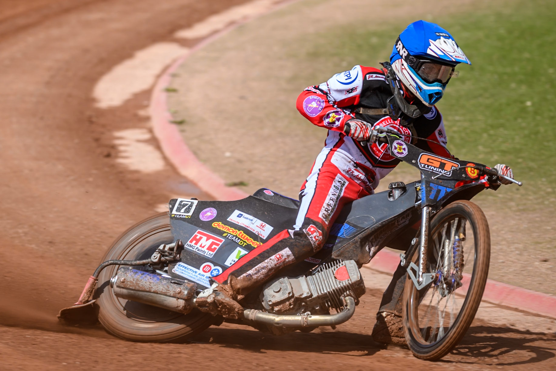Billy Budd of Belle Vue Colts  in action during the WSRA National Development League match between Belle Vue Colts and Middlesbrough Tigers at the National Speedway Stadium, Manchester on Sunday 10th August 2025. (Photo: Mark Fletcher | MI News)