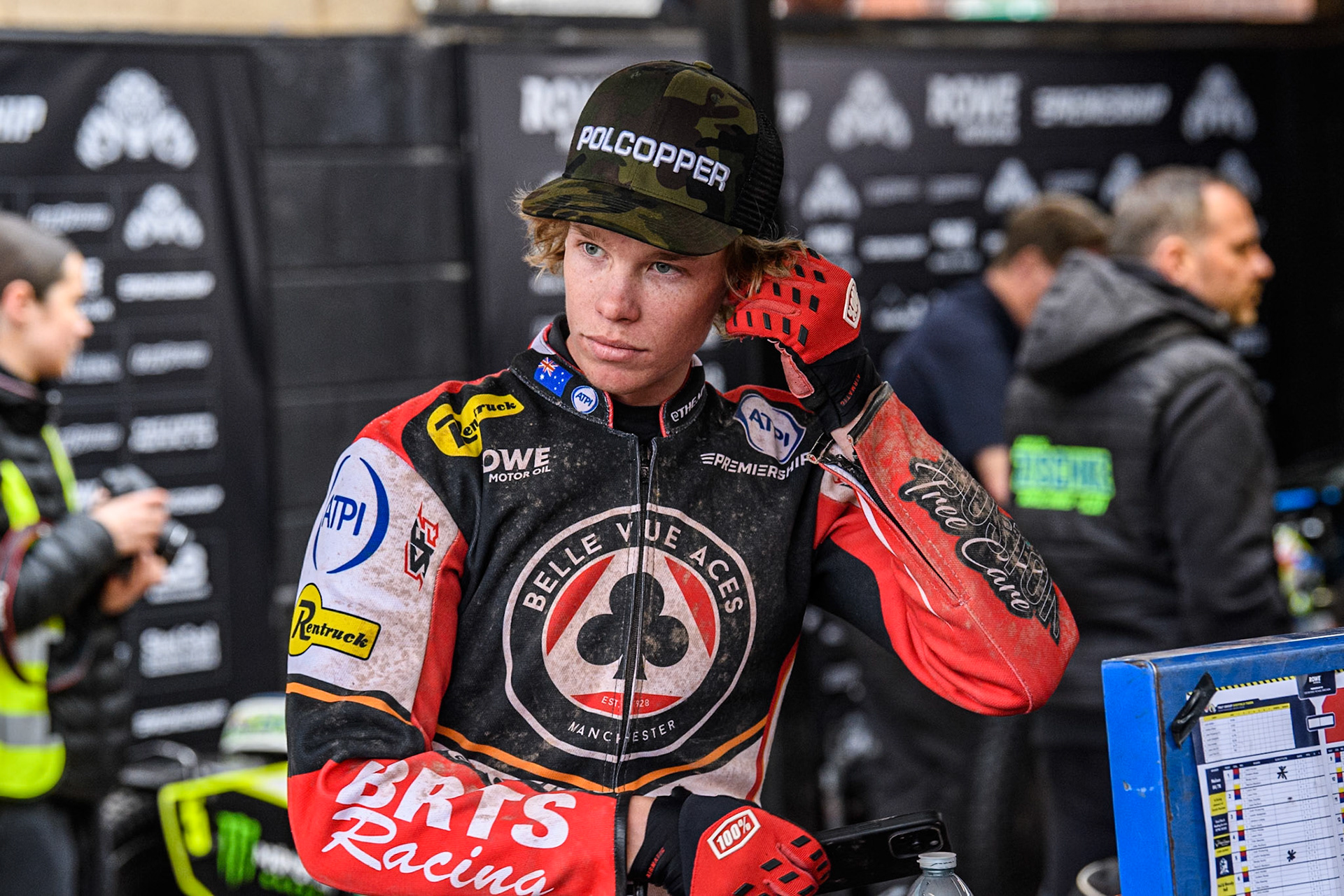 Tate Zischke of Belle Vue Aces during the Rowe Motor Oil Premiership match between Sheffield Tigers and Belle Vue Aces at Owlerton Stadium, Sheffield on Monday 5th May 2025. (Photo: Ian Charles | MI News)