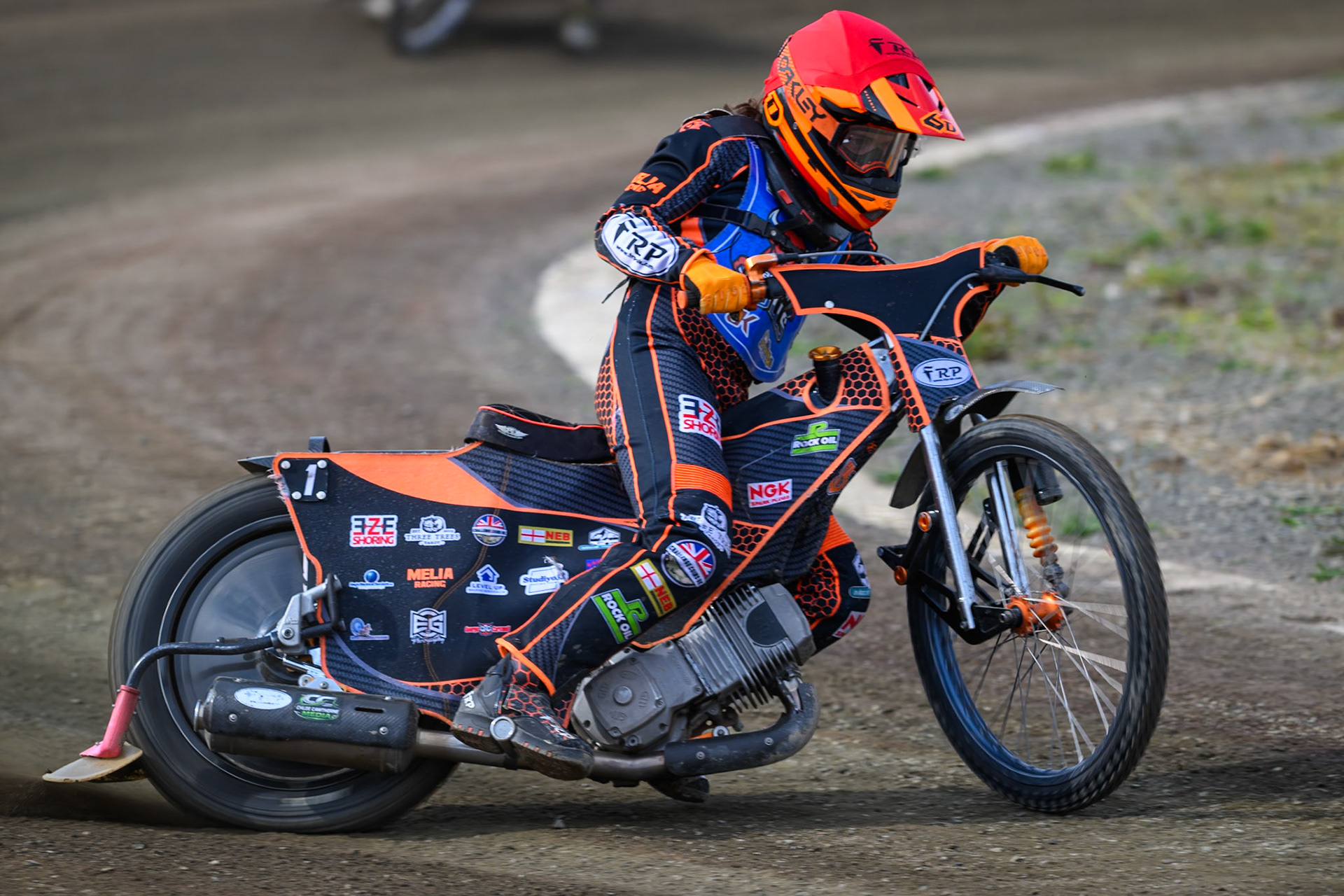 Jack Smith of Buxton Bulls in action during the WSRA National Development League match  between Buxton Bulls and Middlesborough Tigers at Hi-Edge Speedway, Buxton on Sunday 16th August 2026. (Photo: Ian Charles | MI News)